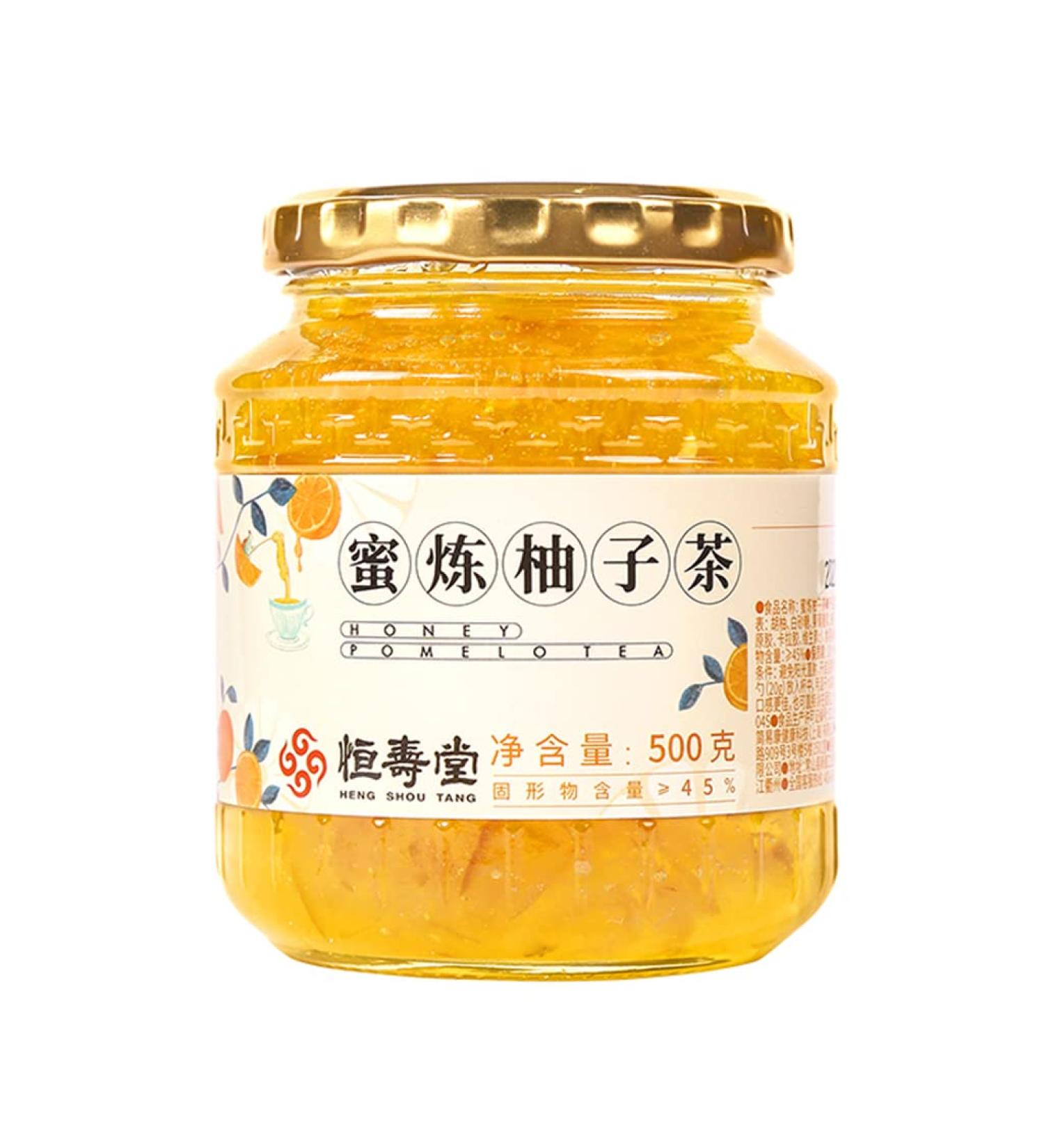Mkostlich Honey Citron Tea Yuzu Marmalade Grapefruit 500g - Hot Cold Drink, Smoothies, Spread Jam, Cocktail Fruit Herbal Tea - Buy Online on GoSupps.com