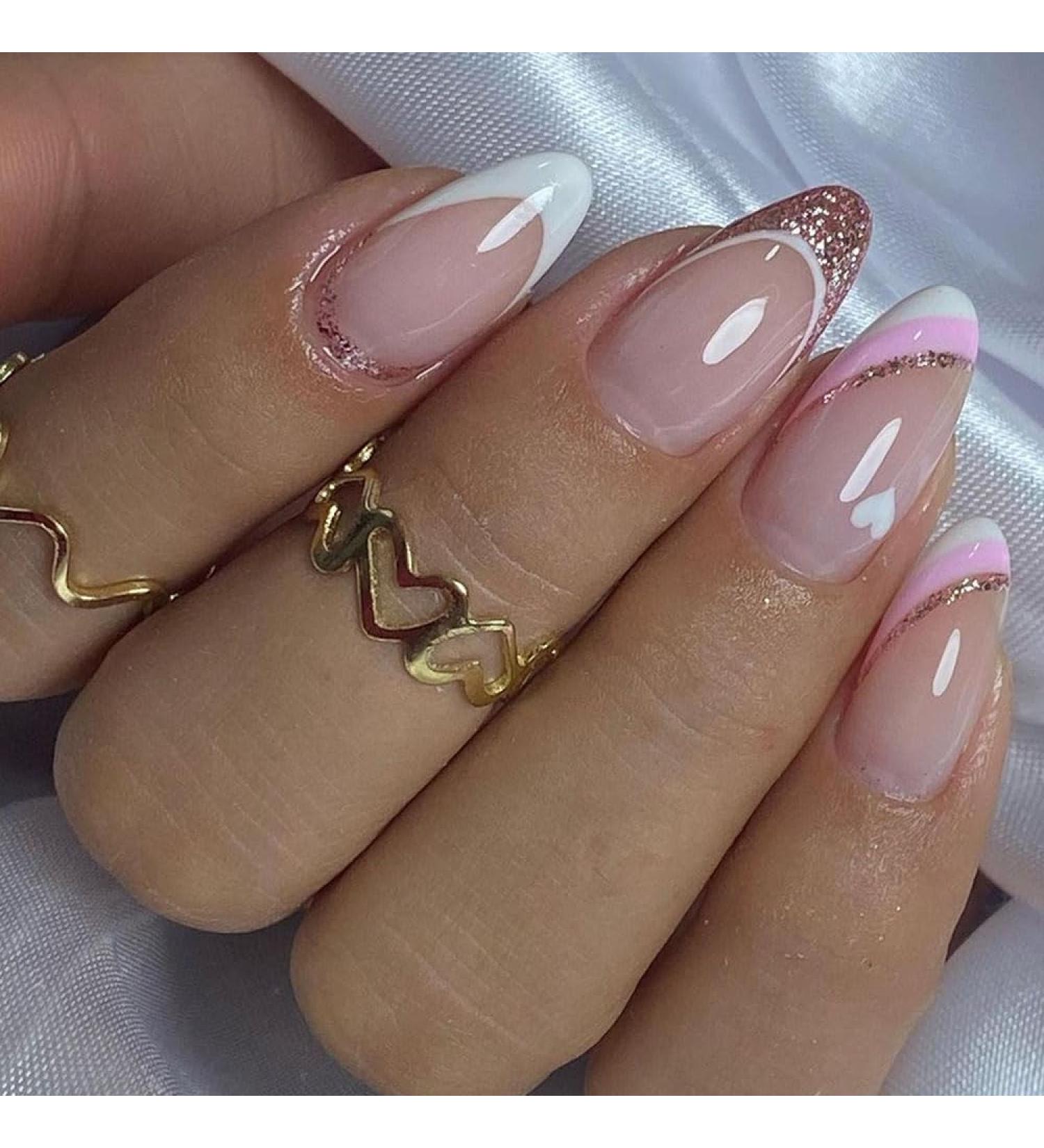 Beautiful Almond Nails for Wedding Glamour