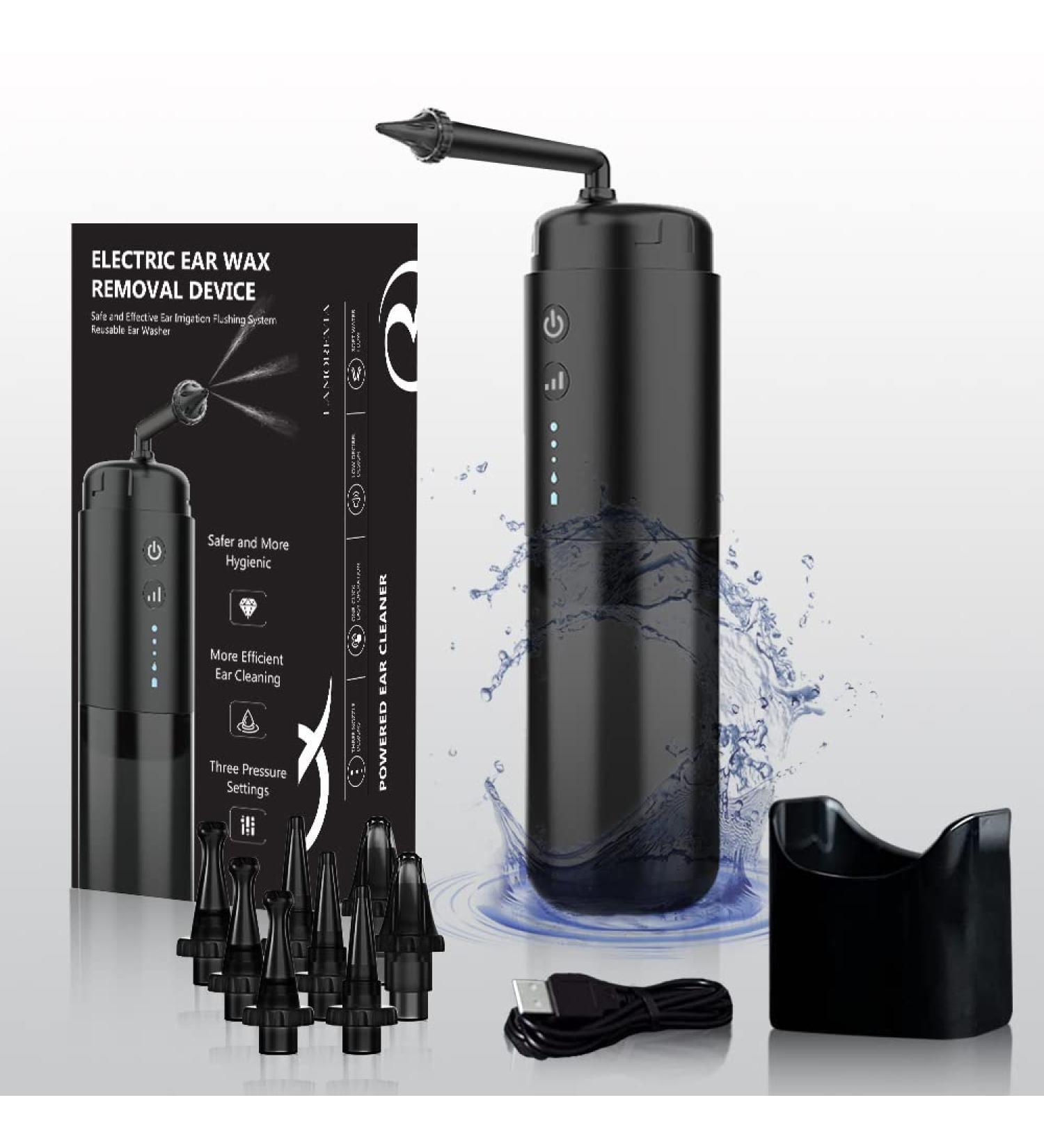 Water Powered Ear Cleaner - Electric Triple Jet Stream - 3 Pressure Settings - Ear Wax Removal Kit - Buy Online on GoSupps.com