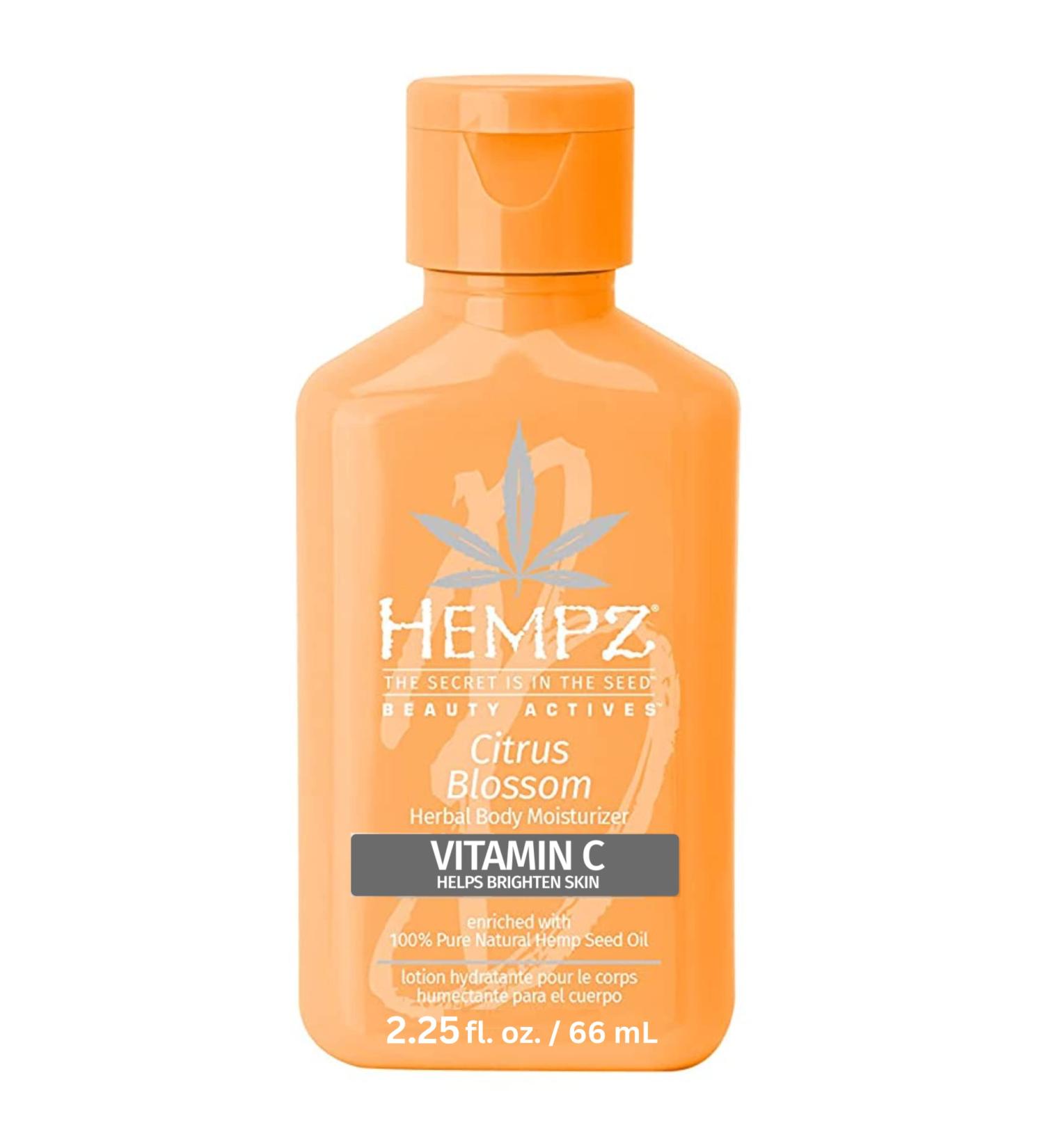 Hempz Citrus Blossom Limited Edition Mini Body Lotion - Shea Butter, Aloe, Hemp Seed Oil - 2.25 Fl Oz Travel Size - Buy Online on GoSupps.com