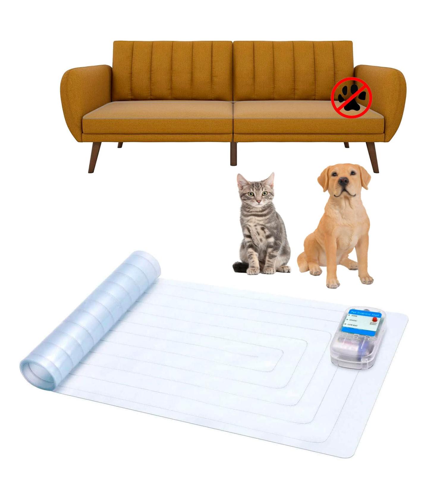 Mat Scat Cat Shock Mat - Indoor Training Electric Mats for Dogs & Cats - Pet Deterrent - 60x12 Sofa Size - Buy Online on GoSupps.com