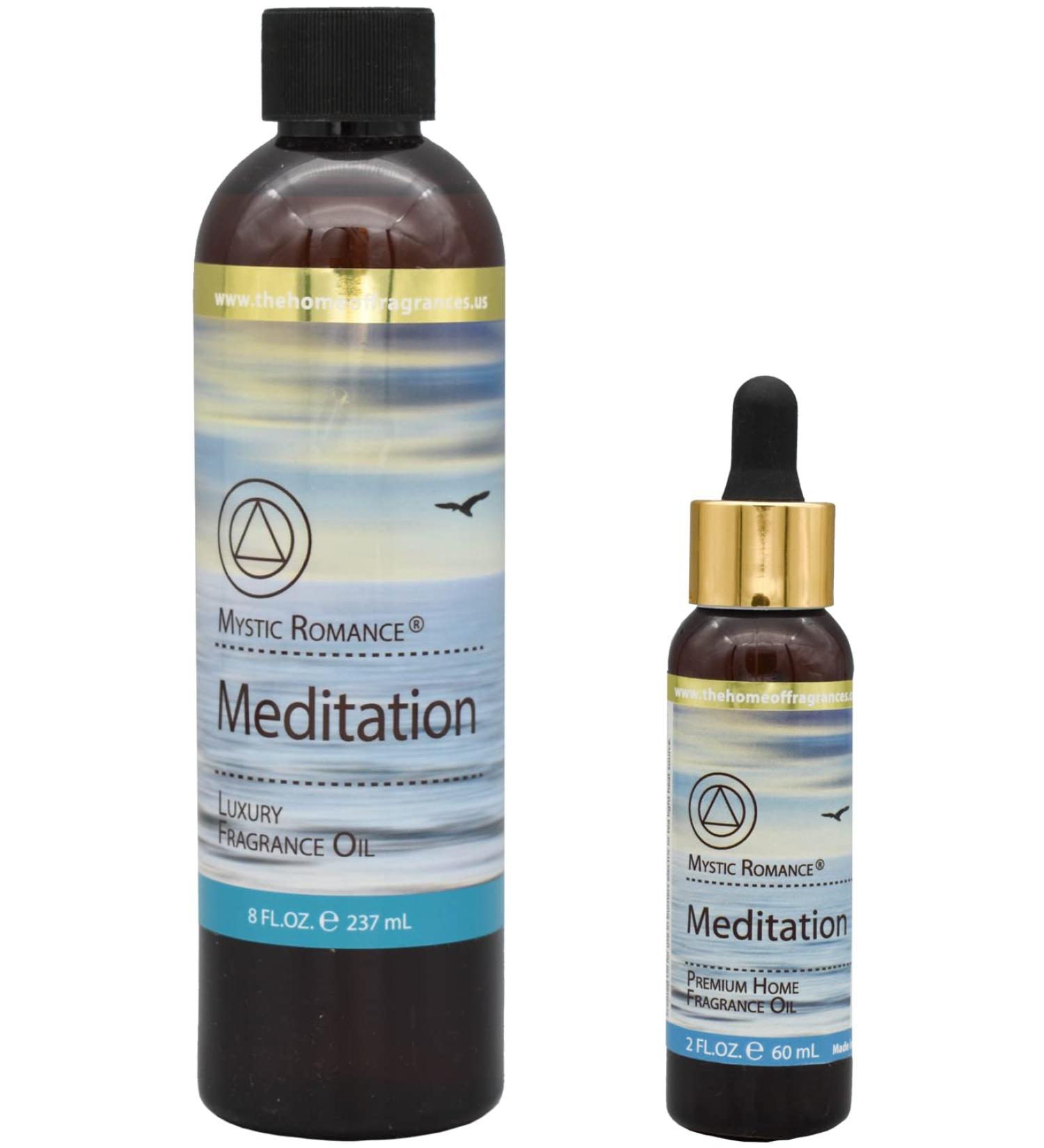The Home of Fragrances - Set of 2 Bottles of Fragrance Oils - 2oz & 8oz (Meditation)