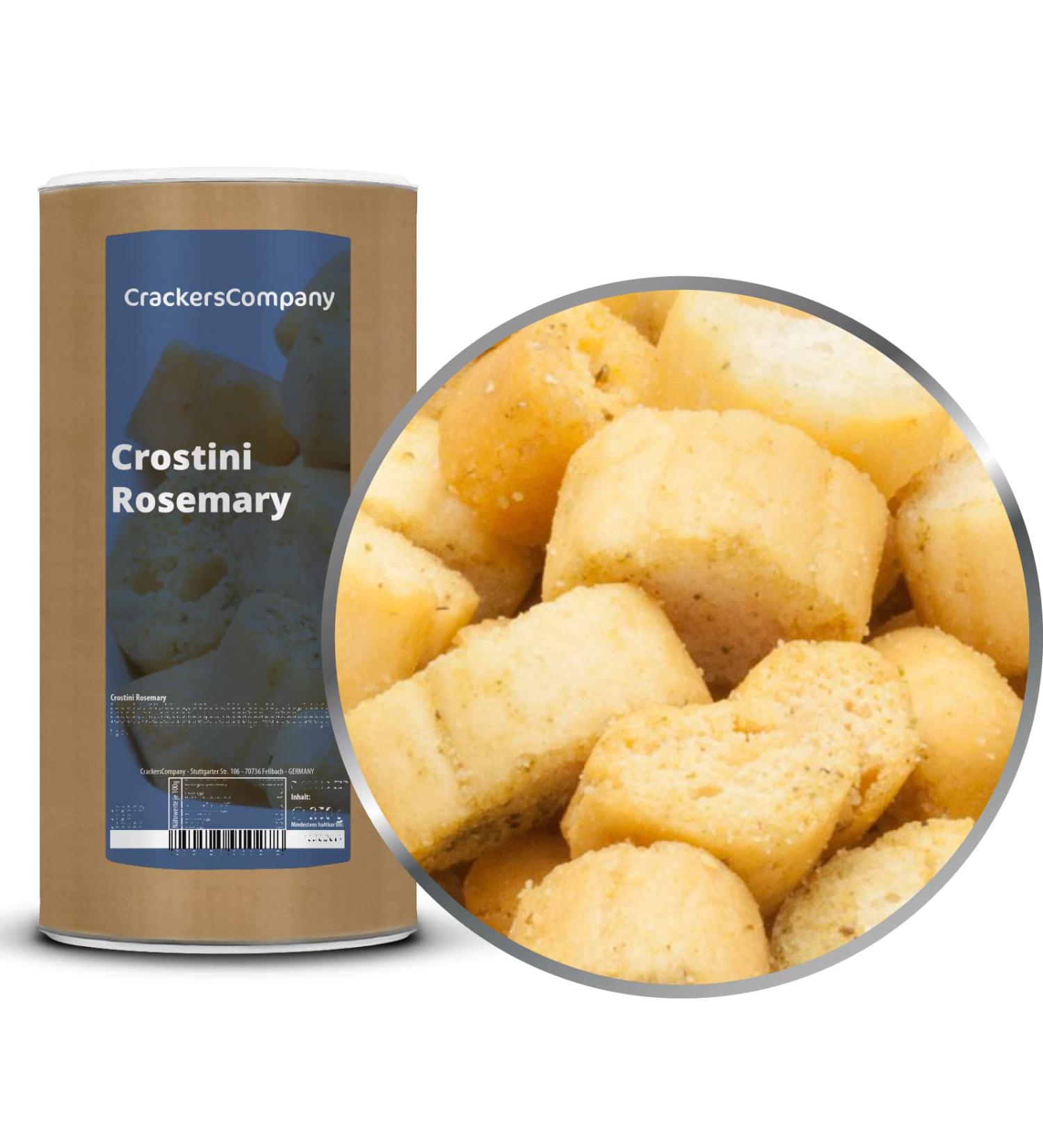 1 x 300g of rosemary croutons bread cubes vegetarian vegan and lactose -free for salad soup nibble 1 x 300 g in membrandosis large (300g)