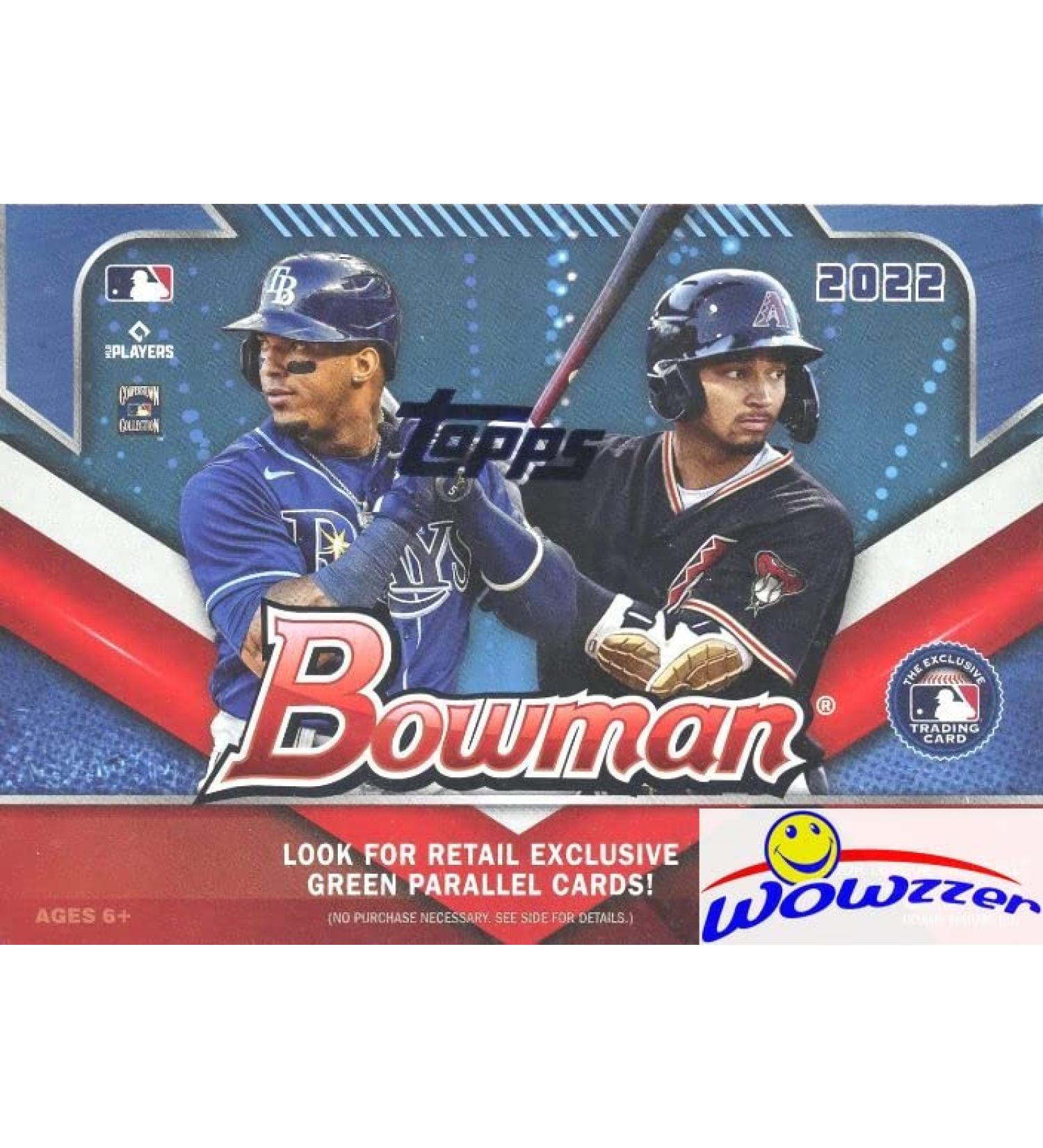 2022 Bowman Baseball EXCLUSIVE HUGE Factory Sealed Blaster Box with 72 Cards! Look for Rookie Cards & Autos of Anthony Volpe, Matt McLain, James Wood, Wander Franco, Kahlili Watson & More! WOWZZER!