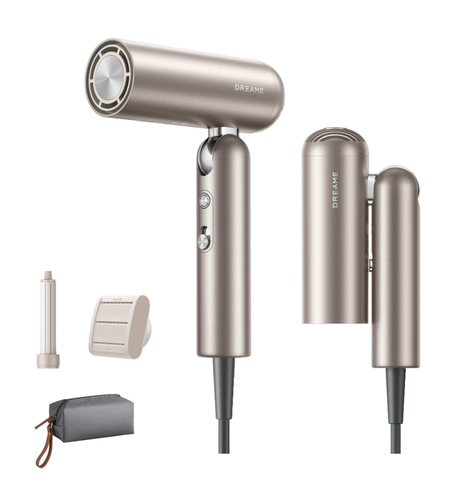 Dreame Pocket Hair Dryer - Ultra Lightweight Foldable Blow Dryer with Fast Drying & 5 Adjustable Temperatures - 300M Negative Ions/cm - International Shipping Available - Buy Online on GoSupps.com