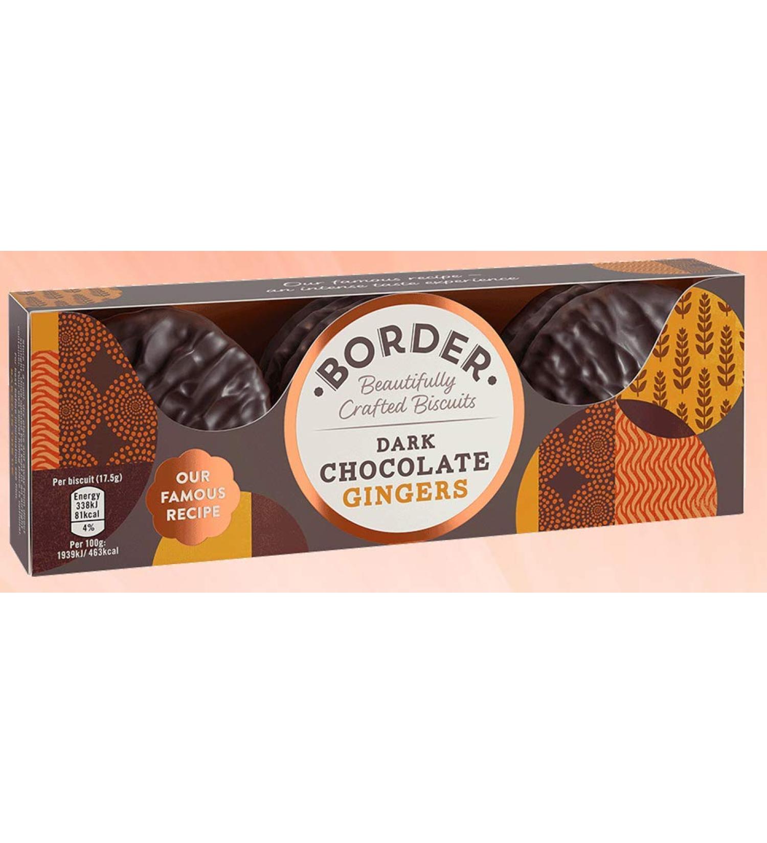 Border Biscuits The Legendary Dark Chocolate Ginger 150g (Pack of 6)