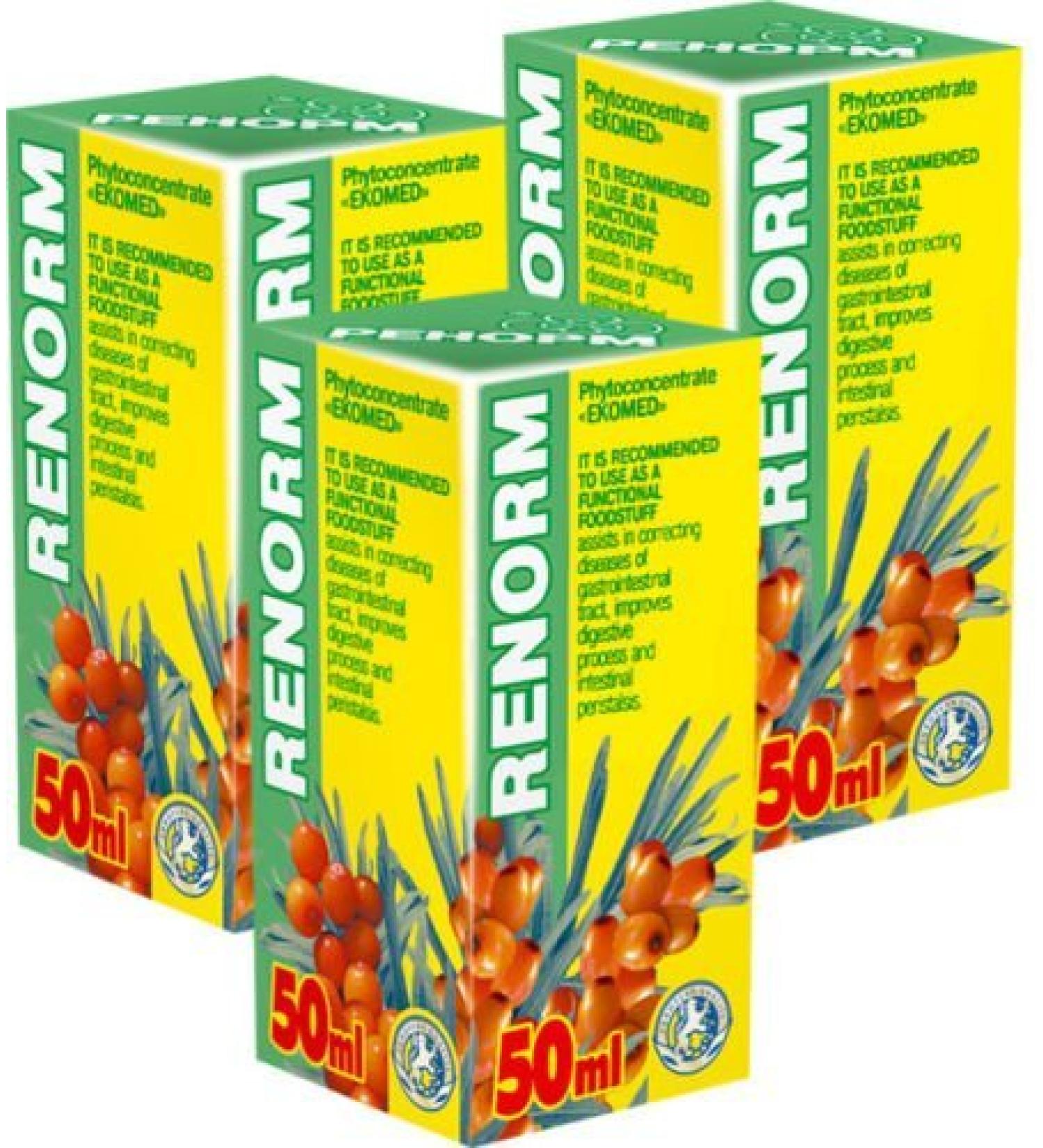 Renorm Phyto Concentrate - Pack of 3 - 21 Day Course - Natural Plant Extracts - Digestion Health - Stomach Ulcer and Duodenum - Gastritis