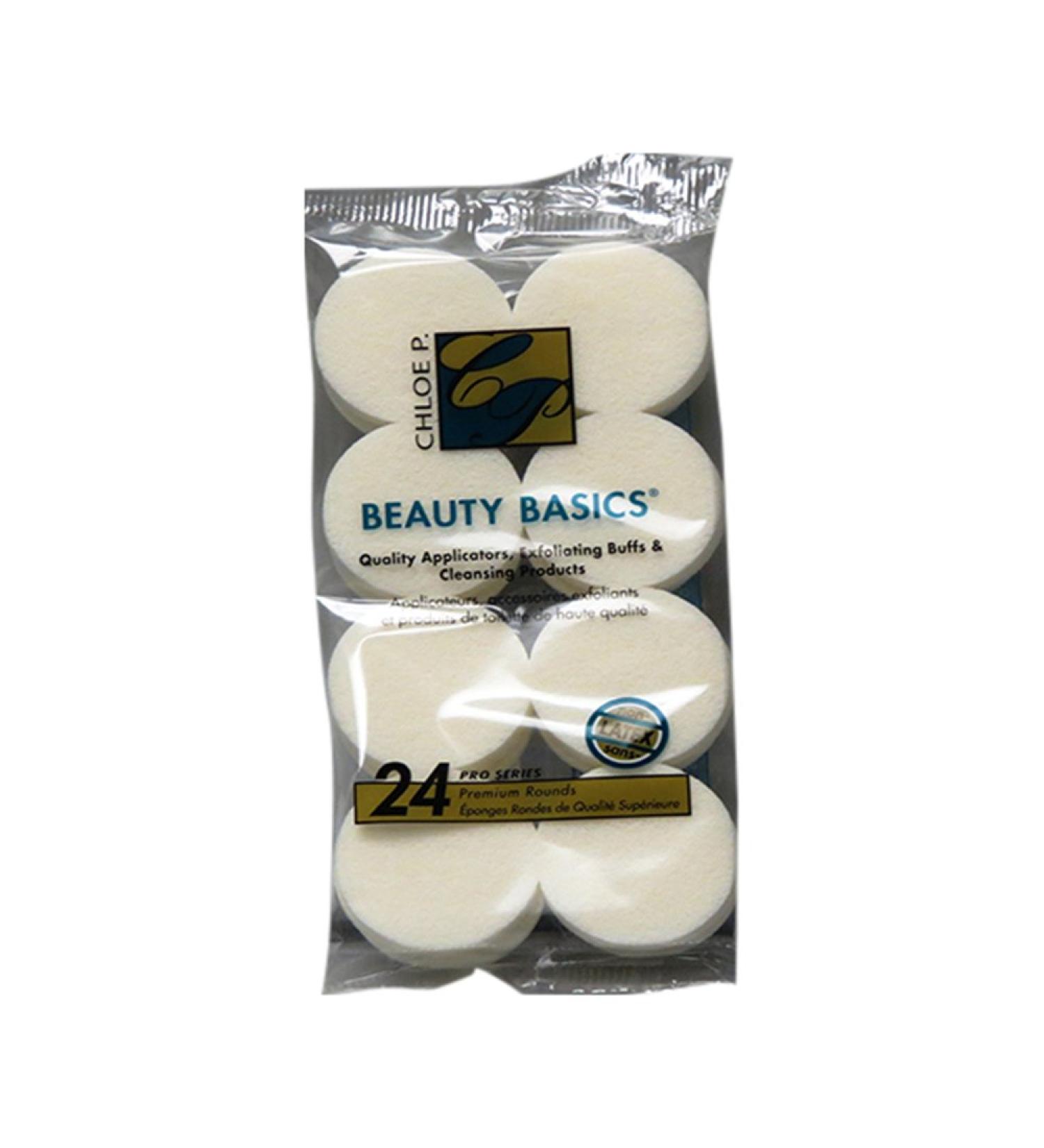 Beauty Basics Cosmetic Round Sponges (24 In 1 Pack) 062436