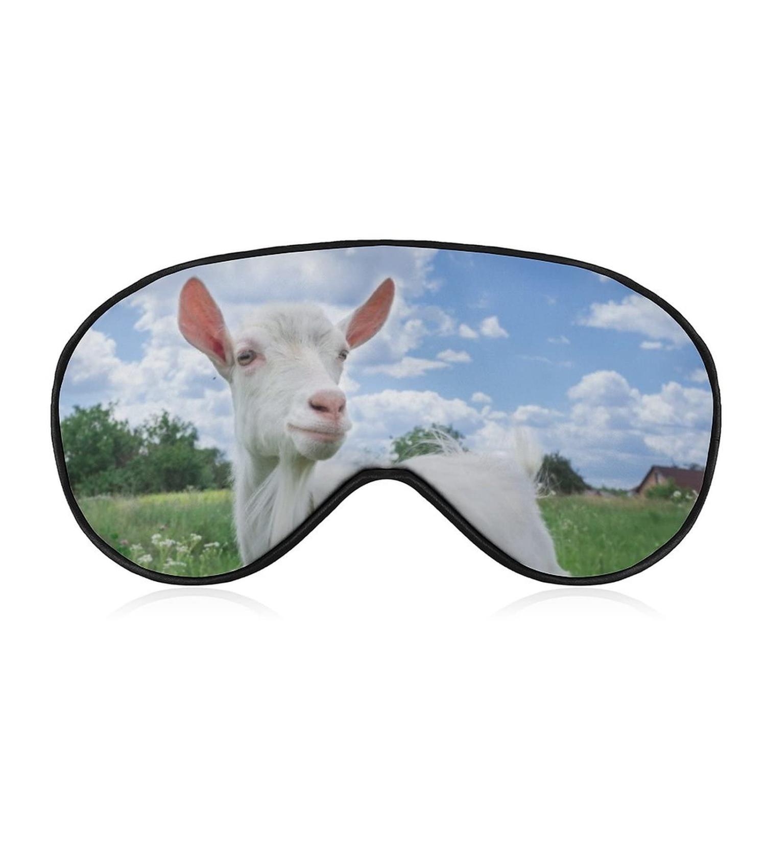 Goat Blue Sky Eye Mask - Adjustable Sleep Blindfold for Travel Yoga & Naps - Light-Blocking Comfort for Men & Women - Buy Online on GoSupps.com