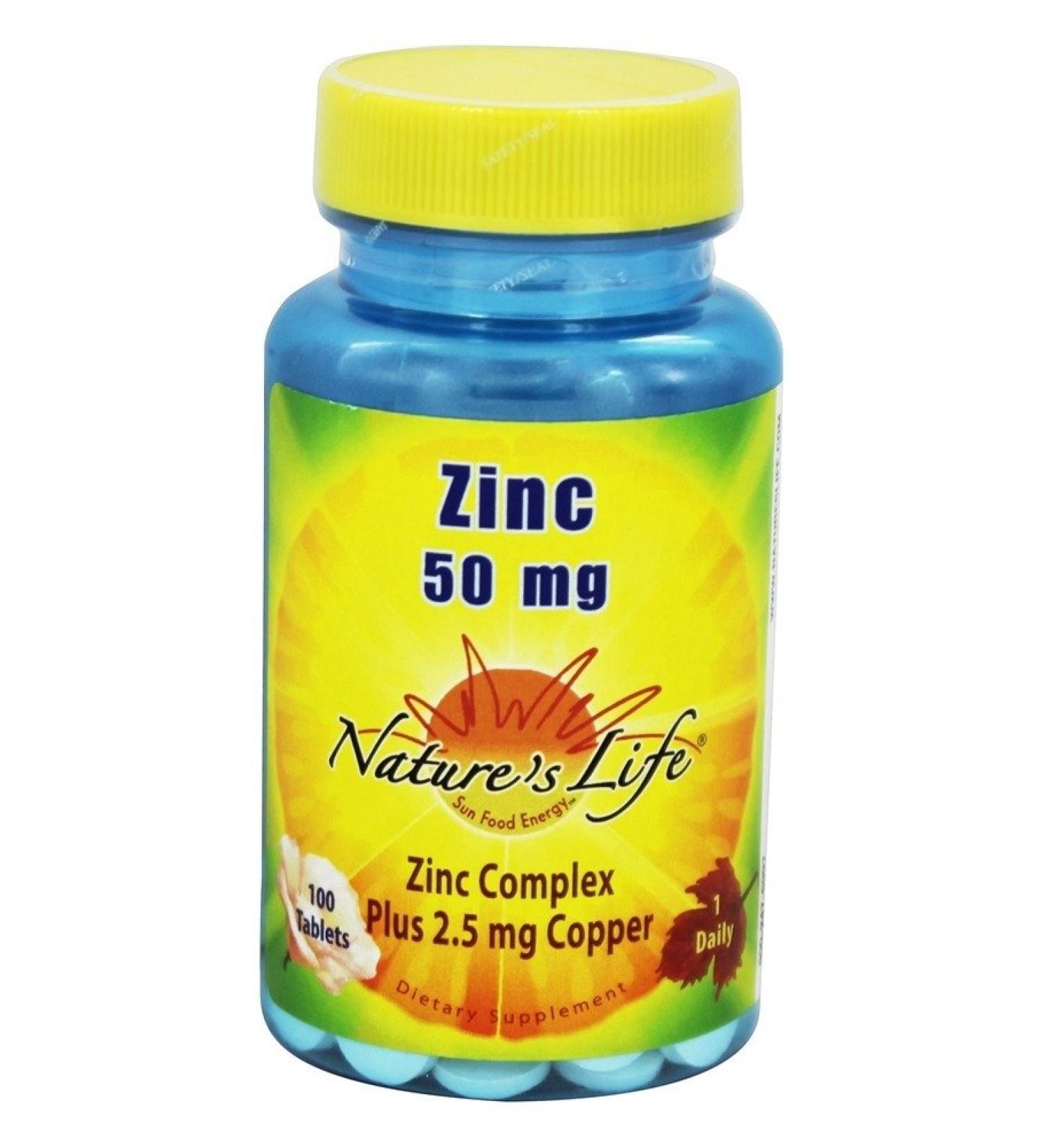 Nature's Life Zinc 50mg - 100 Tablets | Immune Support and Wellness - Buy Online on GoSupps.com