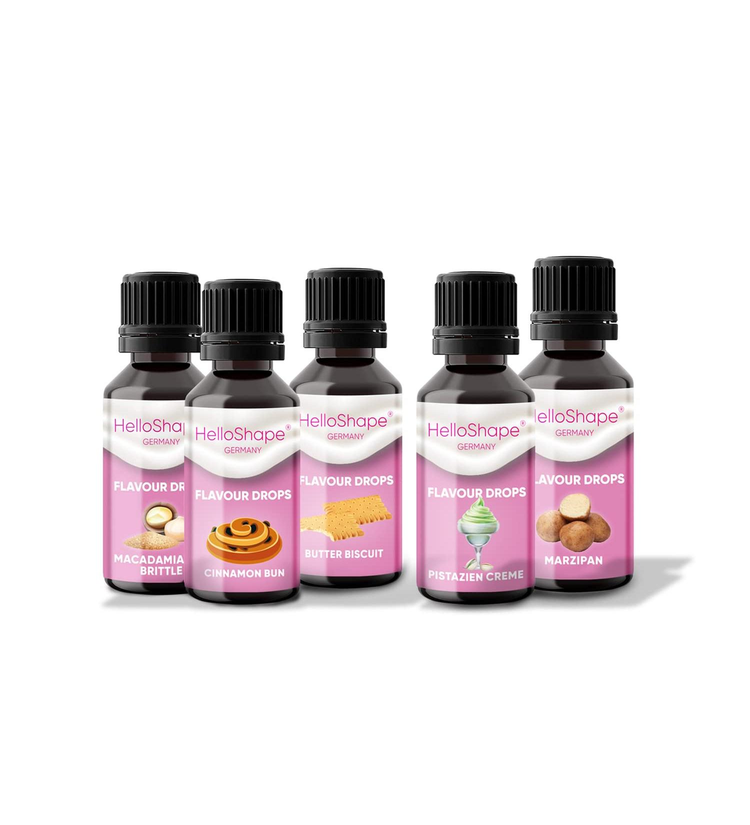 Mix Box Easter - Sugar-Free Flavor Drops (5x30ml) | 5 Delicious Vegan Tastes for Yoghurt Porridge & Quark | Zero Calories | Perfect Winter Bundle - Buy Online on GoSupps.com