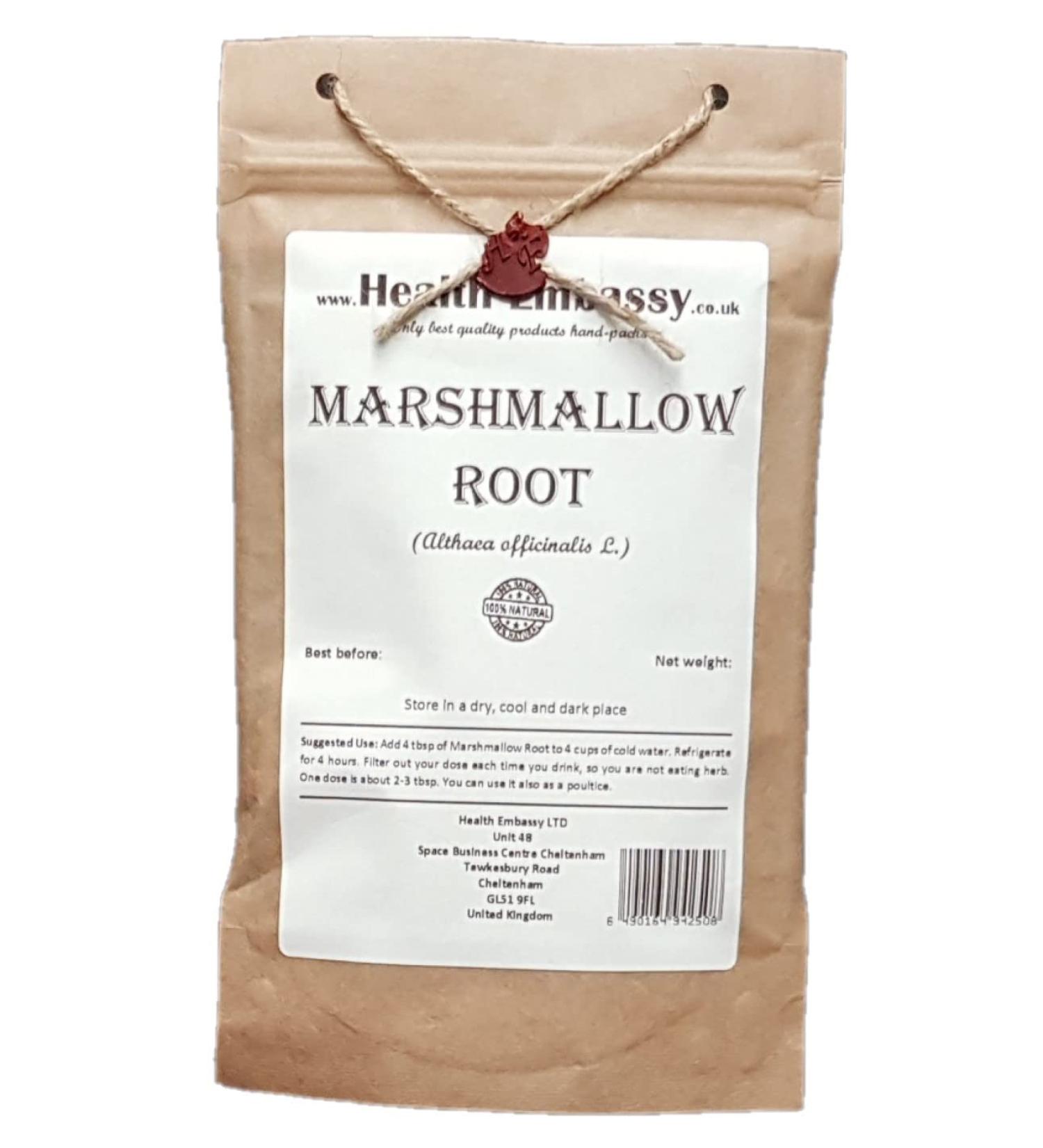  HEALTH EMBASSY Health Embassy Marshmallow Root Herbal Tea | Althaea Officinalis L | Marshmallow Root Tea 100g - Buy Online on GoSupps.com