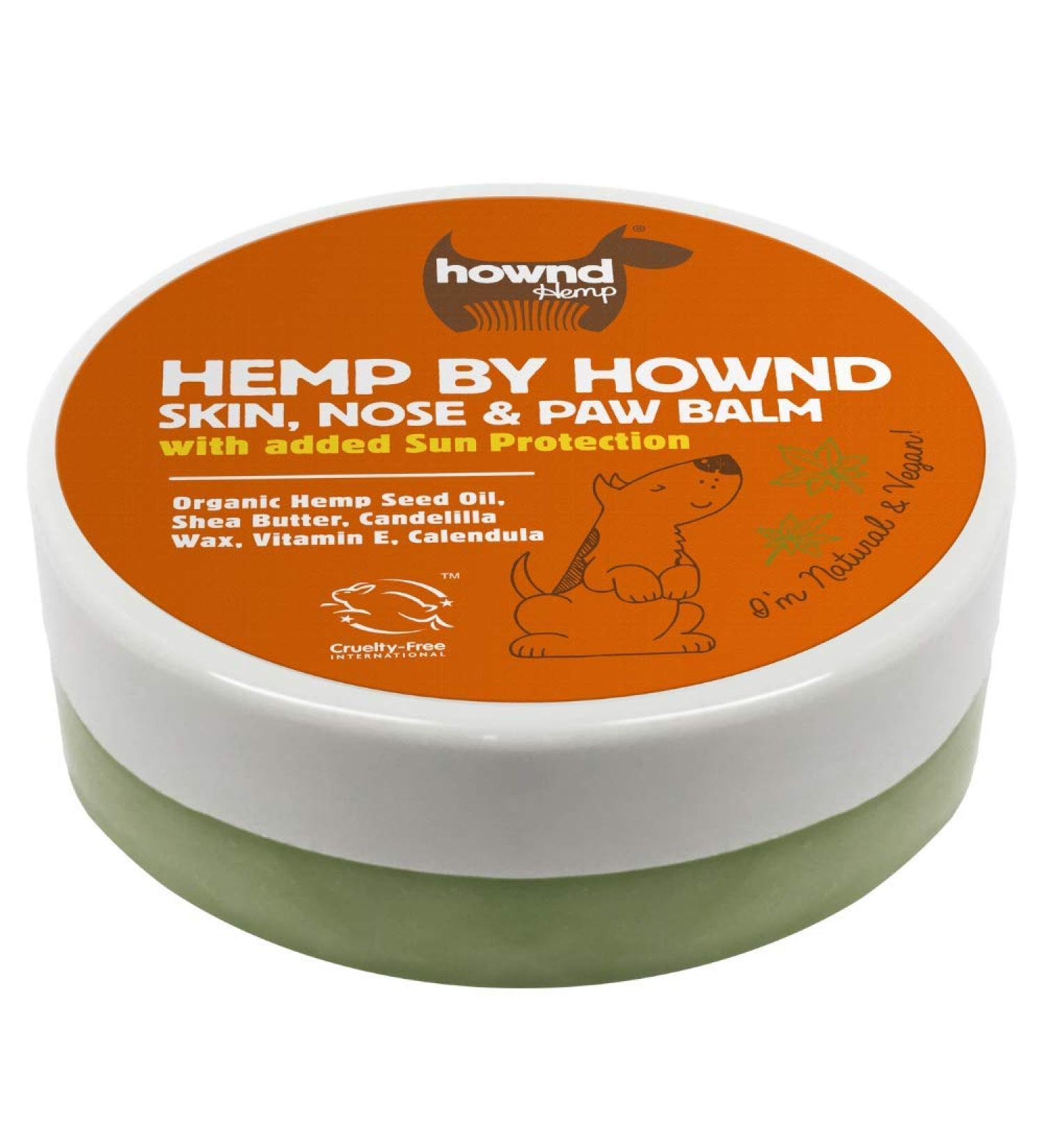 HOWND Skin Nose & Paw Balm with Hemp Seed Oil & Sun Protection - Vegan, Unscented, Fast-Absorbing - 50g - Buy Online on GoSupps.com