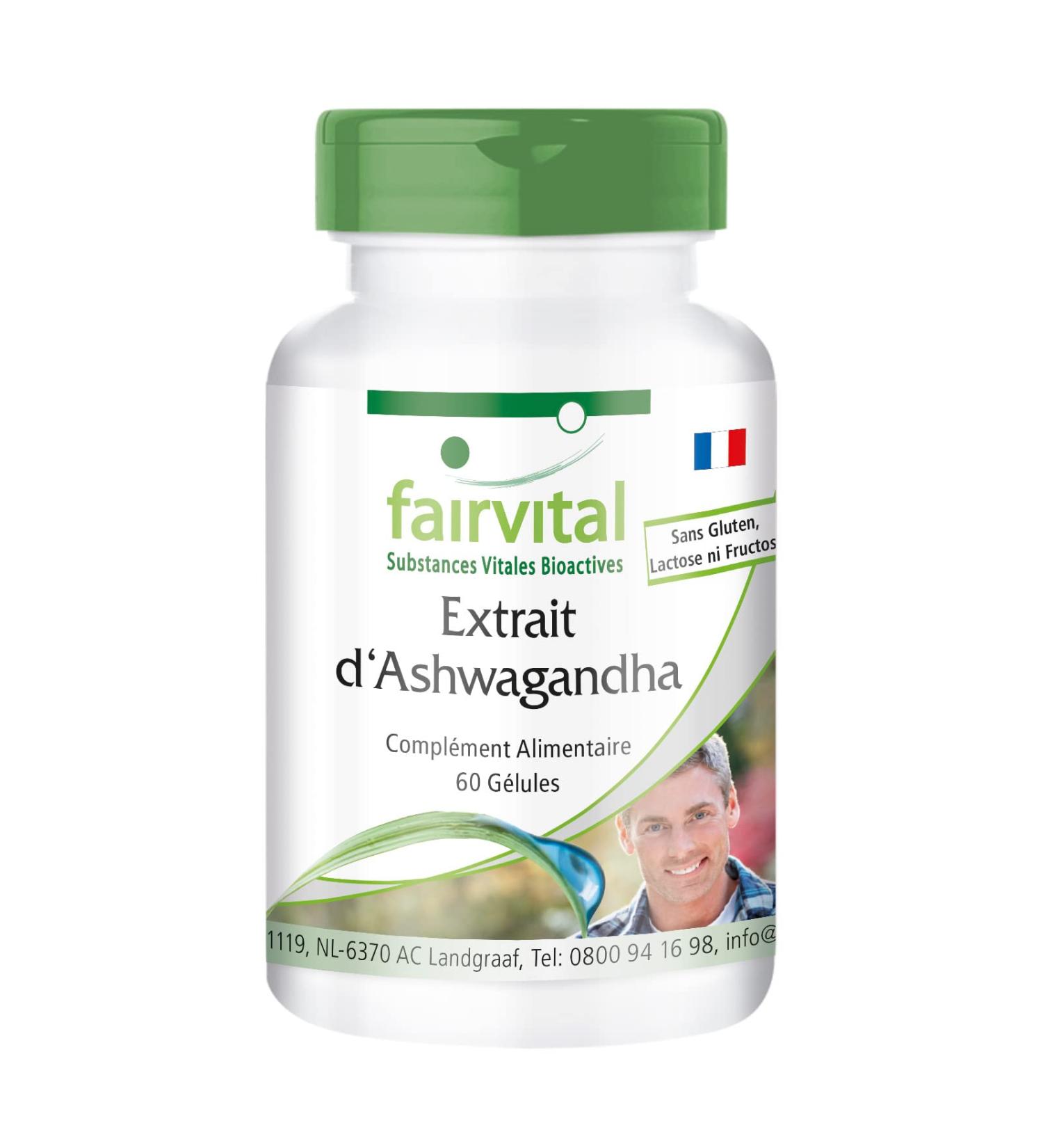 Fairvital | Ashwagandha 500mg - extra strong - Indian Ginseng - VEGAN - 60 capsules - Ashwagandha extract standardized to 5% withanolides - Buy Online on GoSupps.com