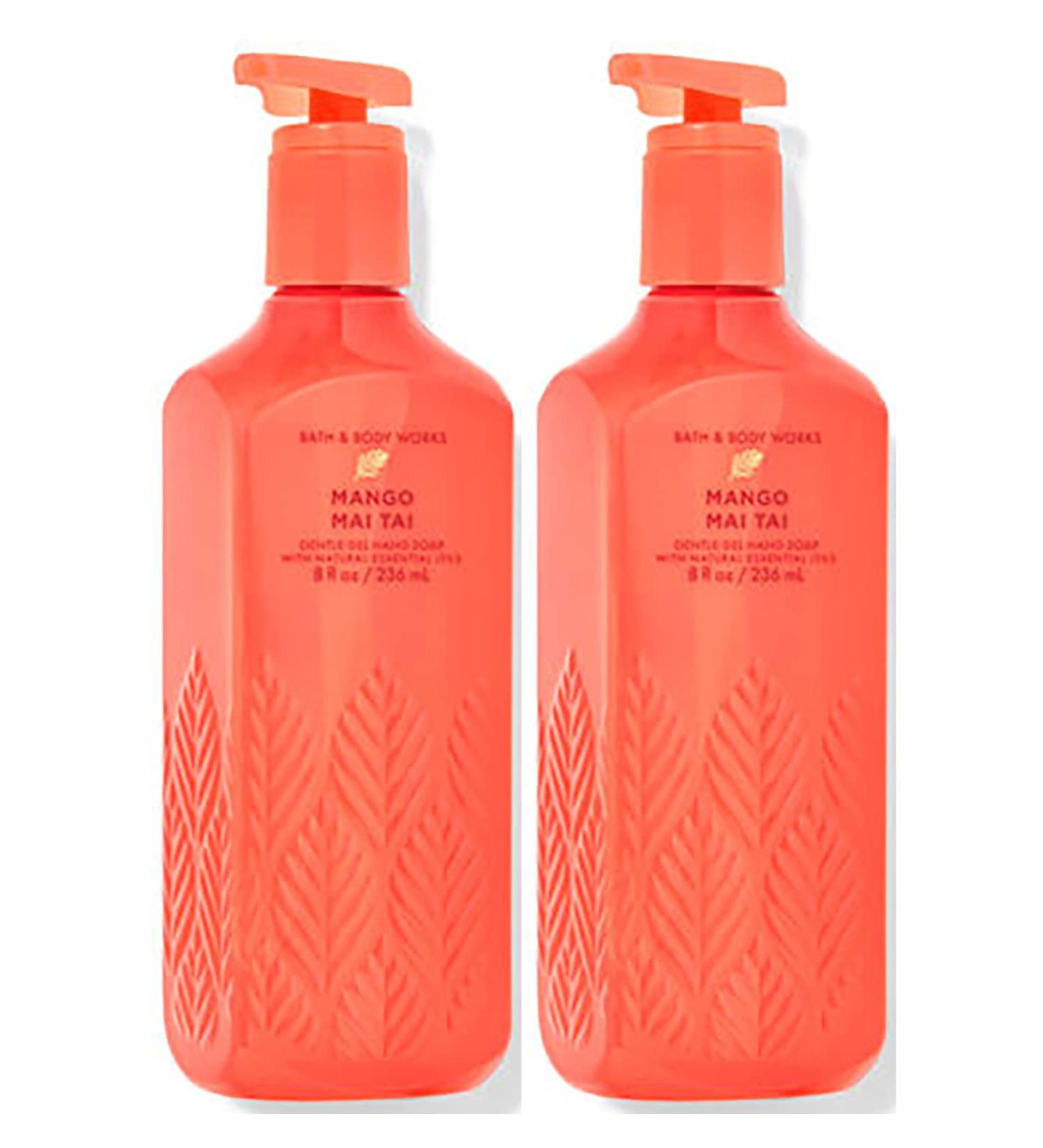 Bath & Body Works Mango Mai Tai Cleansing Gel Hand Soap 2 Pack 8 oz. (Mango Mai Tai)