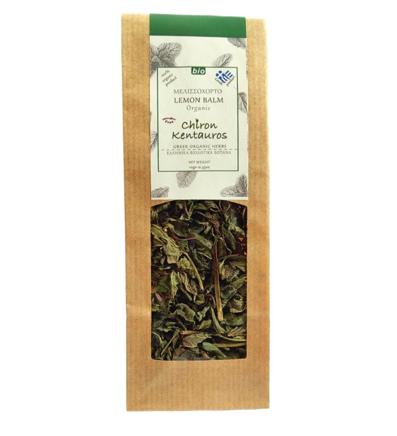Greek Organic Bio Herb Melissa / Lemon Balm Leaves from Mount Pelion Greece - GMO / Caffeine Free 10gr - Buy Online on GoSupps.com