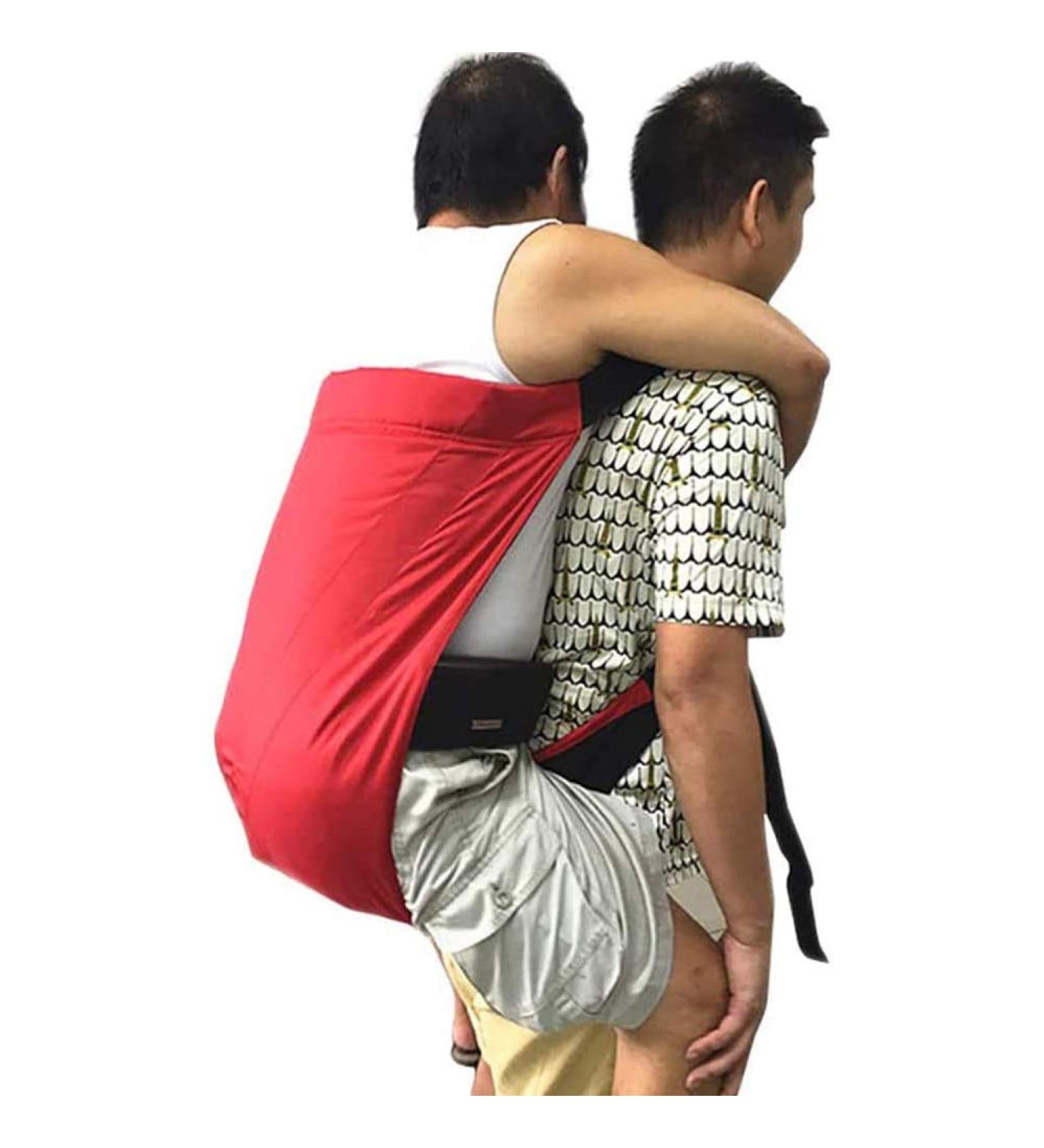 Red Patient Mobility Strap for Adults | Divided Legs & Handles | Supportive Aid for Moving Seniors & Patients - Buy Online on GoSupps.com