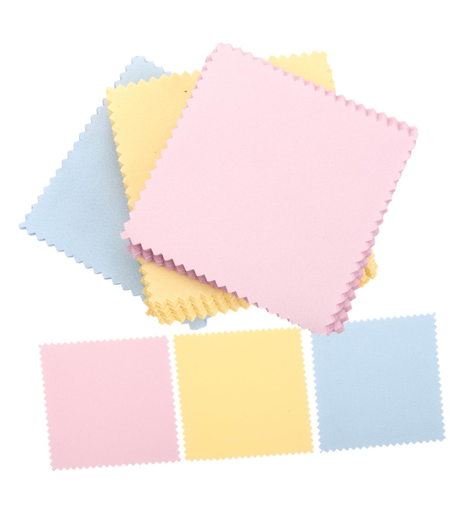 STOBOK 300 Pcs Jewelry & Lens Cleaning Cloths - Double-Sided Fleece Wipes for Electronics Glasses & Screens - 8x8 CM (5 Pcs - Buy Online on GoSupps.com