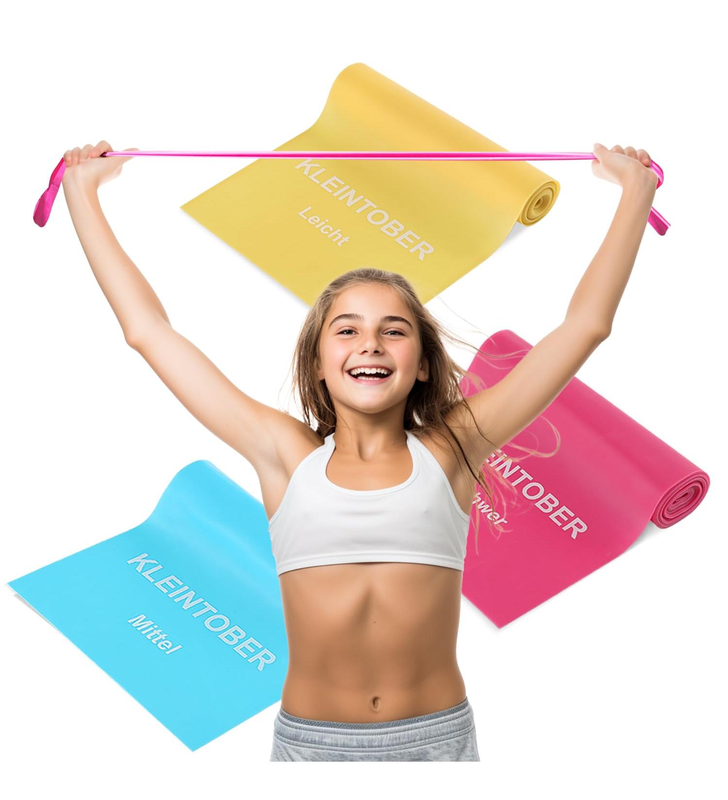 Kleintober Fitness Bands | Light Resistance Bands for Kids Teens & Seniors | Ideal Gymnastics & Training Straps for Beginners - Buy Online on GoSupps.com