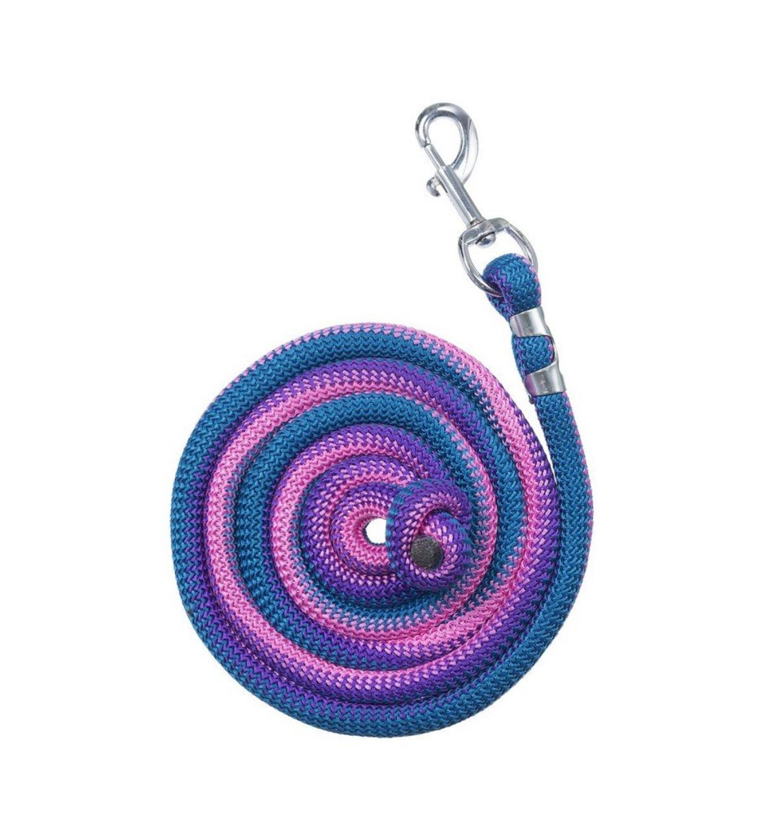 Tough 1 8' Woven Poly Cord Lead Purple/Turquoise/Hot Pink 8ft