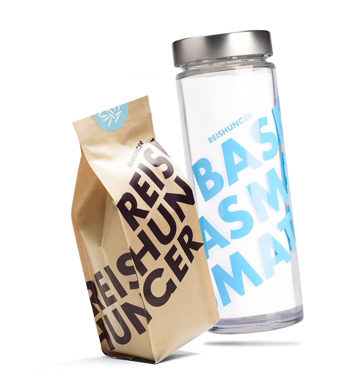 REISHUNGER Organic Basmati Rice 600g with Storage Jar - Premium Quality Easy Storage International Shipping - Buy Online on GoSupps.com