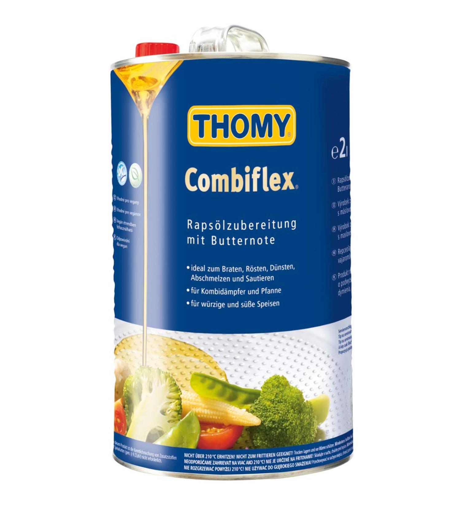 THOMY Combiflex rapeseed oil preparation with butter flavor okA rapeseed oil for frying vegan 1 pack (1 x 2L)