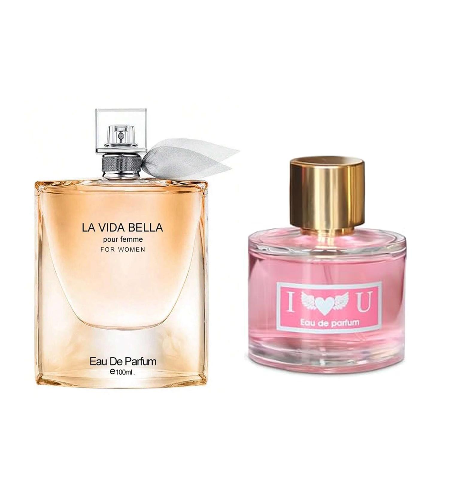 Women's Perfume La Vida Bella& I Love U Combo Set Eau De Parfum Long Lasting Fragrance 3.4 Fl Oz Spray Each for Daily Used la vida bella&I Love U - Buy Online on GoSupps.com