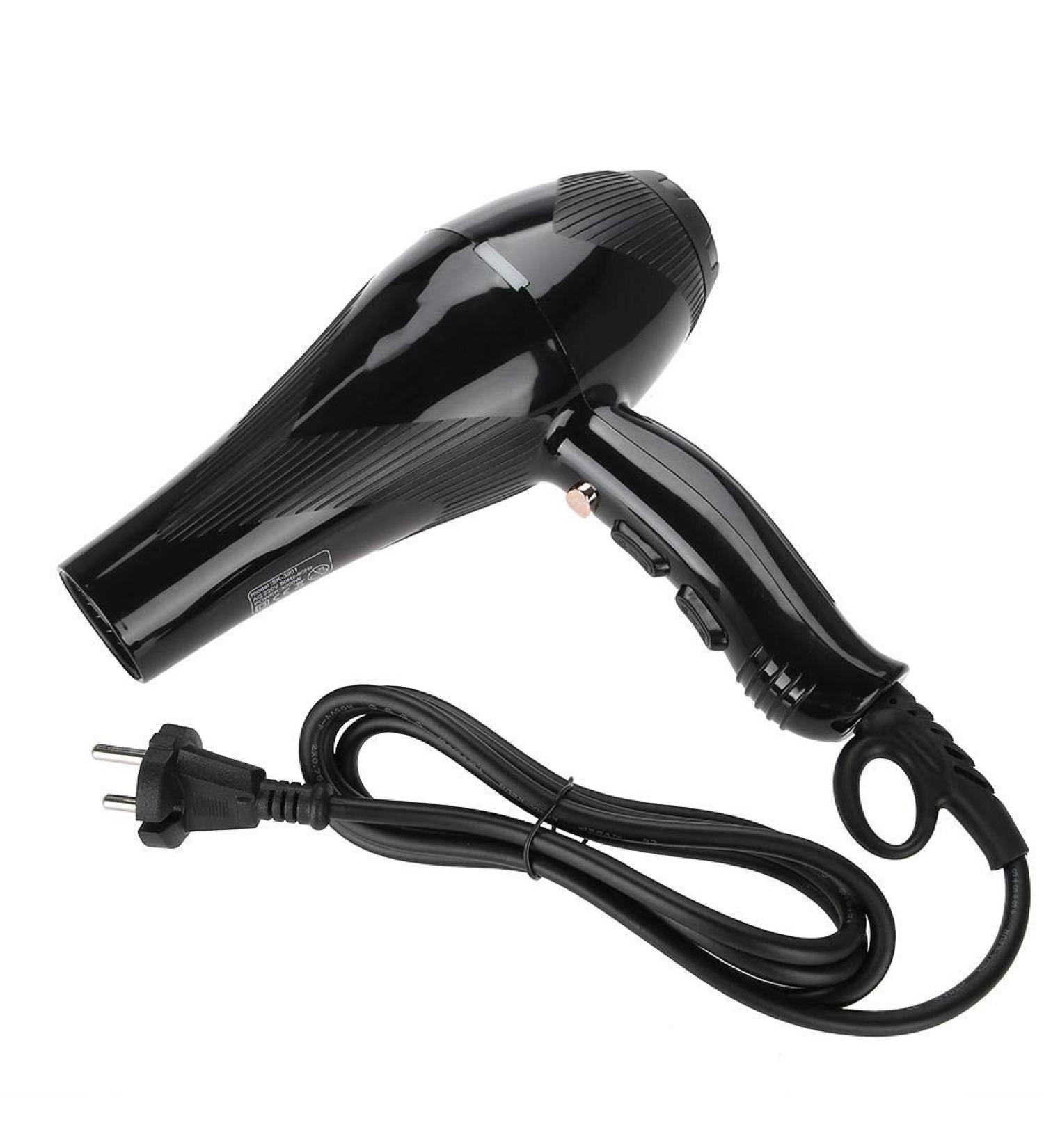 Ionic Hair Dryer Professional 3000W Black Salon Hair Blow Dryers Styling Tool for Women and Men with Concentrator and Comb Nozzles Attachments - Buy Online on GoSupps.com