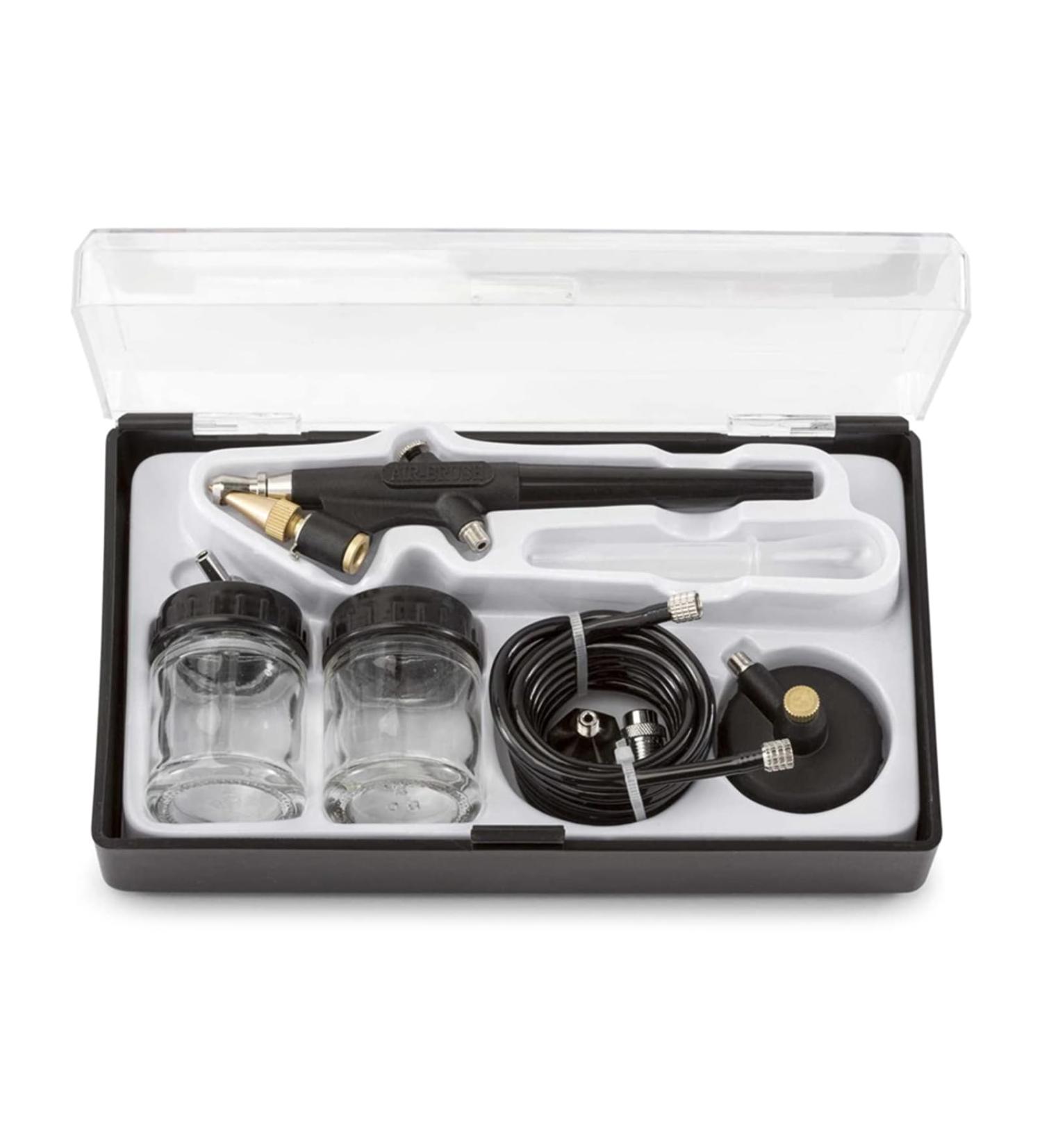 Injector Air Compressor Air Brush Paint Set for Art Craft Cake Fog Sprayer Model Coloring - Buy Online on GoSupps.com