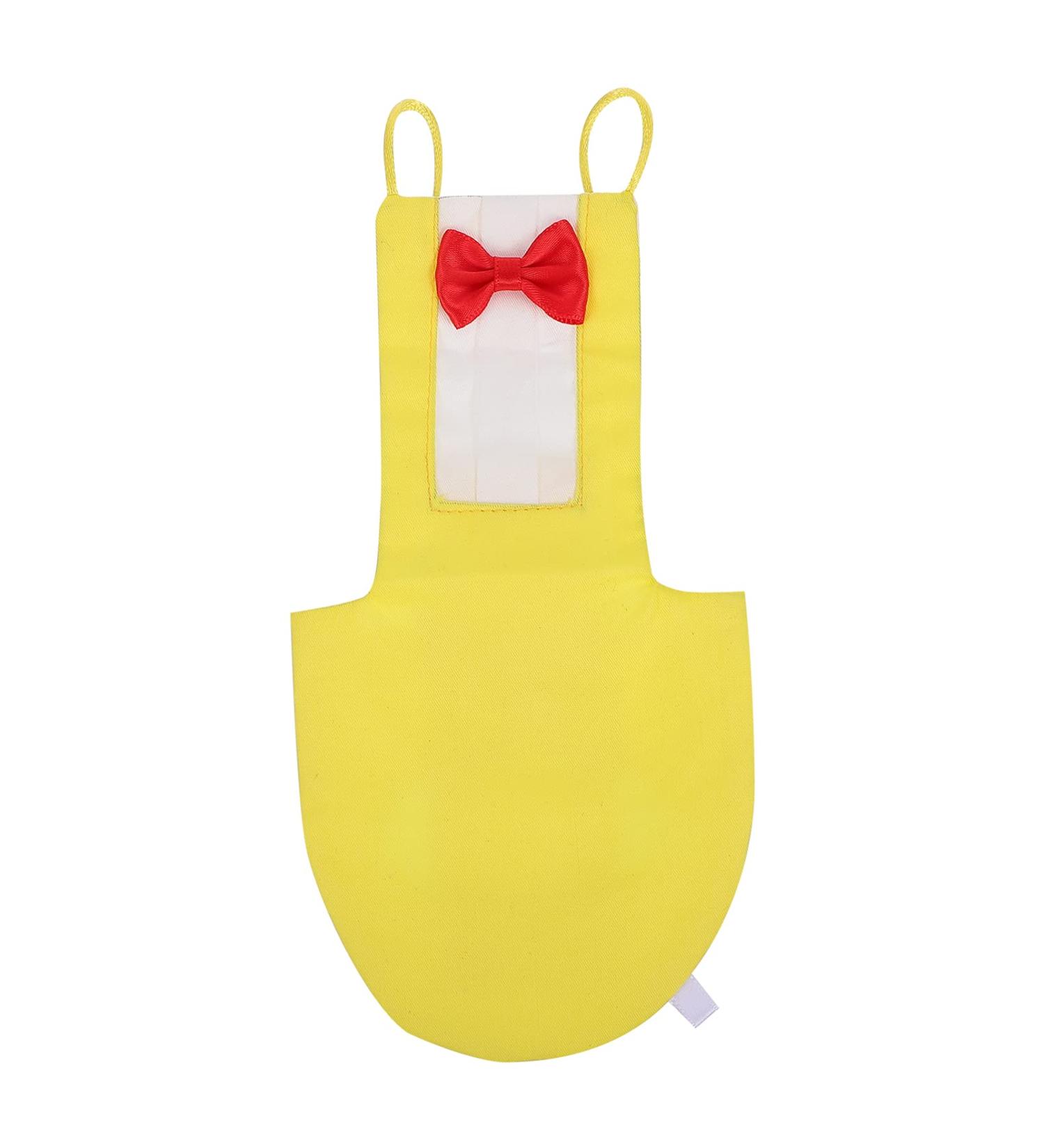 iplusmile Budgie Bird Diaper Nappy with Bowtie - Parakeet Cockatiel Costume (Yellow S) | International Shipping - Buy Online on GoSupps.com