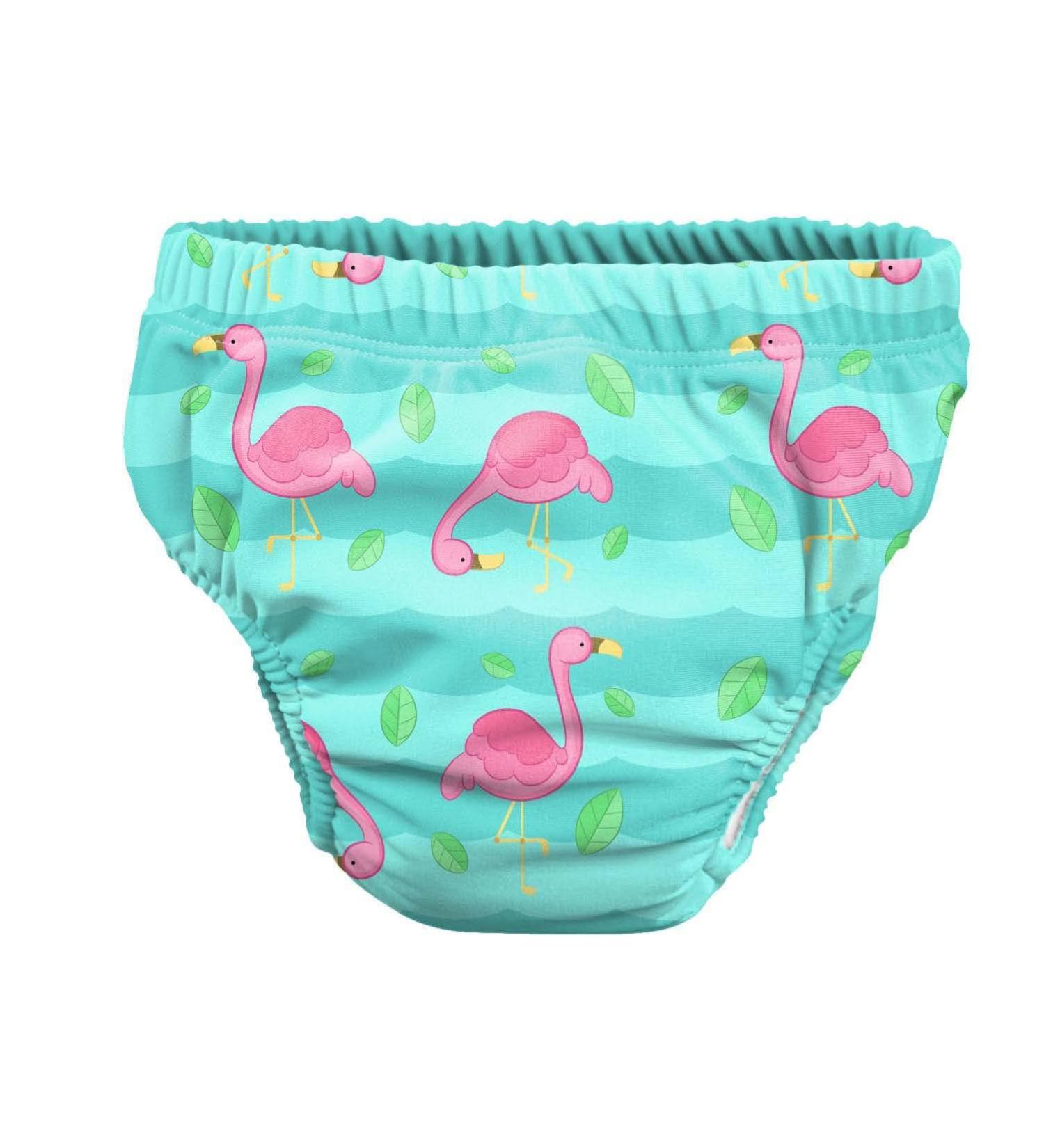 PSS!- Baby swimming pants - Model Pink Flamingo - For babies from 3 to 8 kg - S - Unisex - Multi -colored design - absorbent and reusable - waterproof and convenient - 1 piece of pink flamingo s