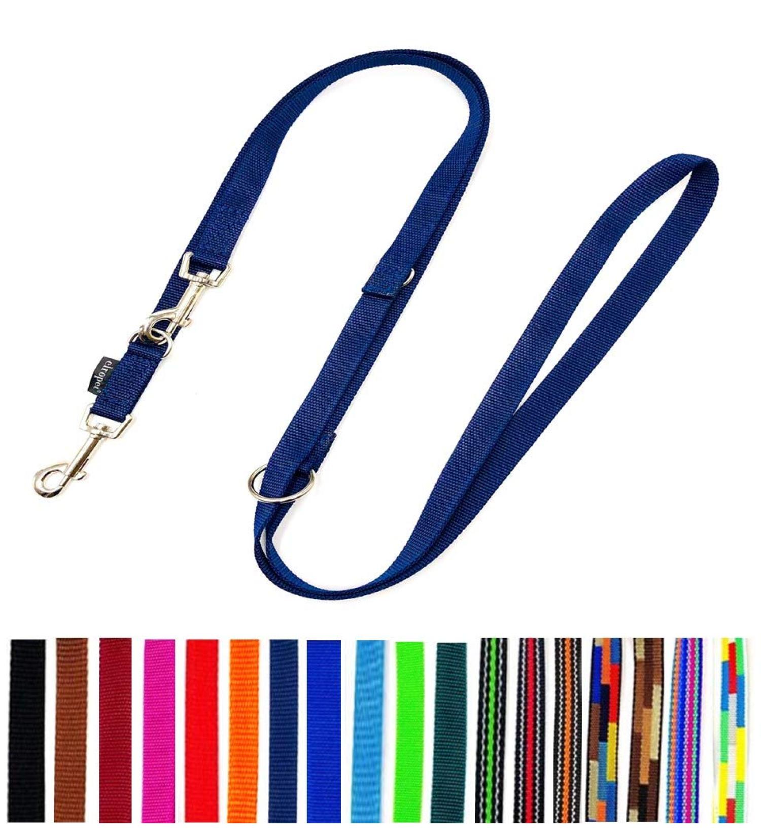 Dog leash double leash adjustable 2m / 2.40m / 2.80m / 3.50m / 5m large dogs 20mm/25mm (Marine 20mm 3.50m) Marine 20mm 3.50m