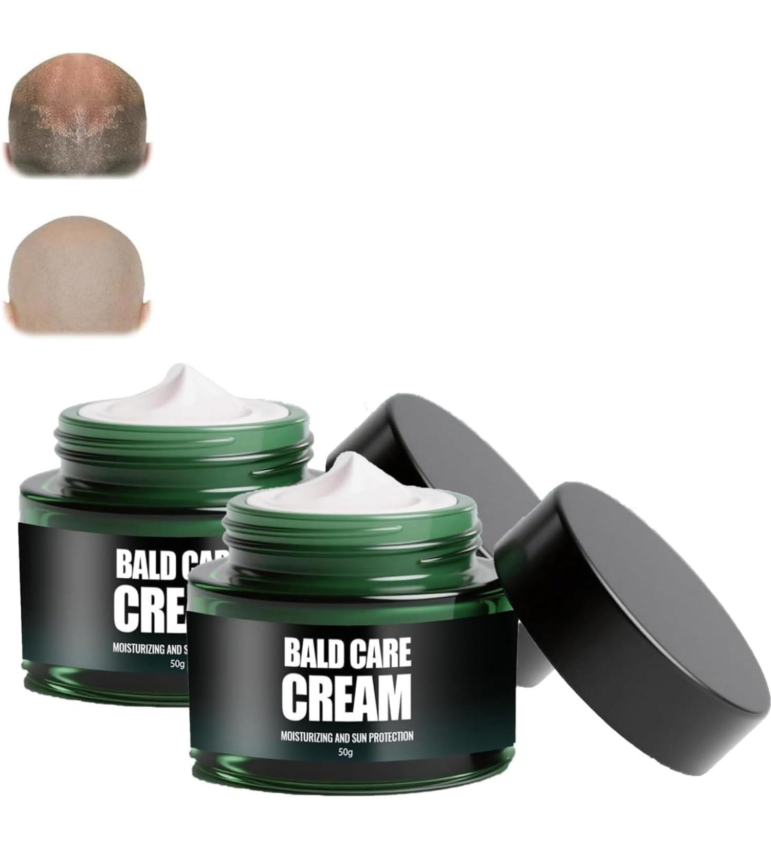 FLLUOUZH Bald Cream 50g Bald Head Moisturiser for Men Moisturizing Nourishing and Scalp Care Mens Shaving Cream with Matte Effect No Grease UV Protection 2 PCS - Buy Online on GoSupps.com