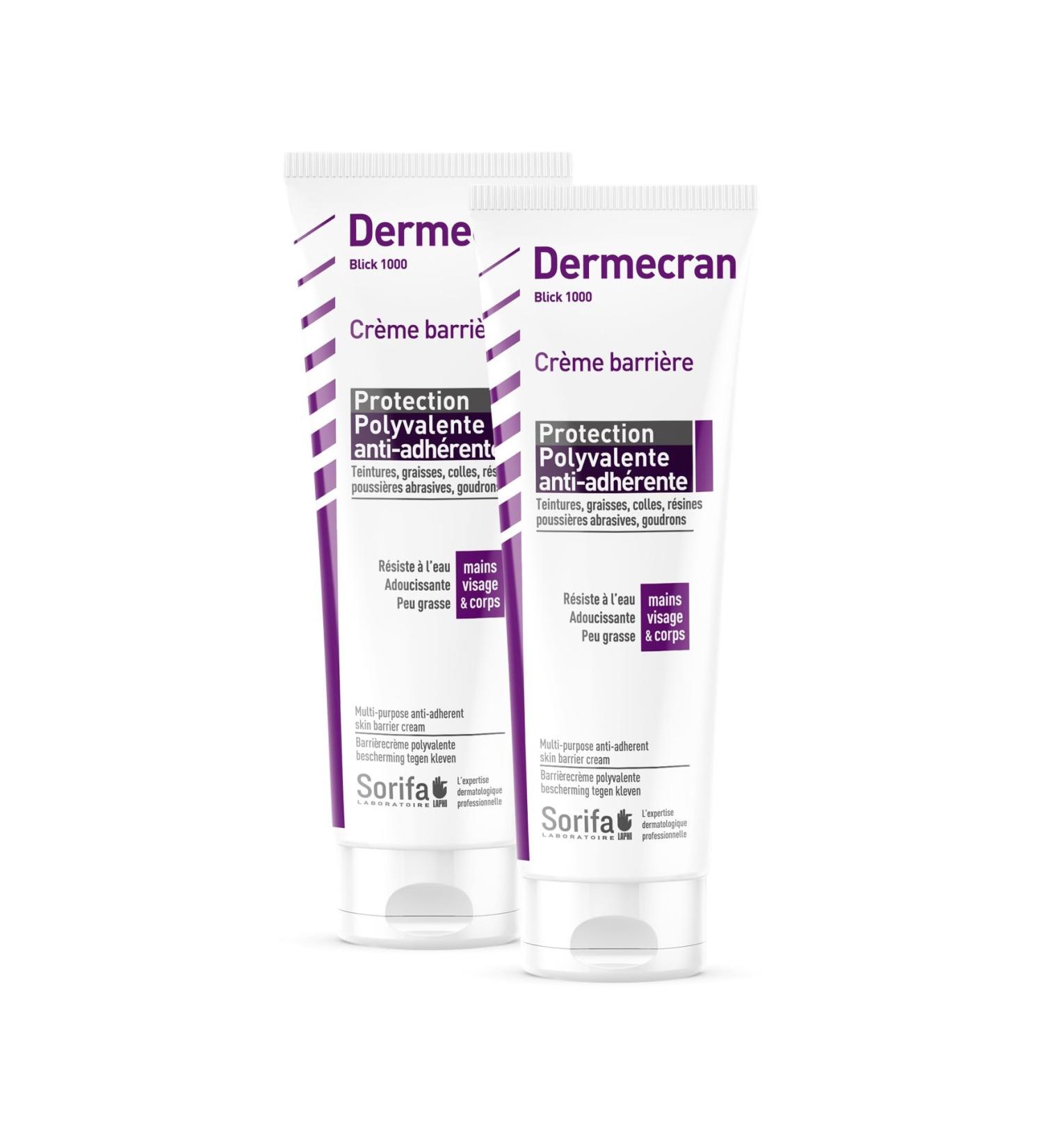  SORIFA Pack of 12 Derm cran - Barrier Cream - Anti-grease protection - Hands arms and body High tolerance - Fragrance-free - 125 ml tube. - Buy Online on GoSupps.com