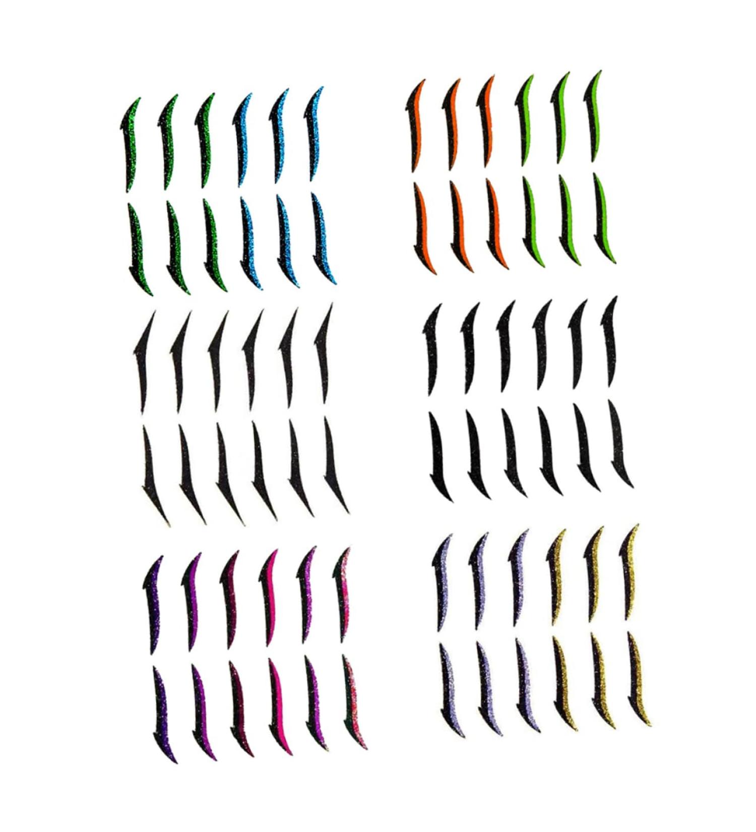 Ipetboom 6pcs Eyeliner Stickers Double Sided Eyelid Tape Products Reusable Double Eyelid Tapes Applique Flash - Buy Online on GoSupps.com