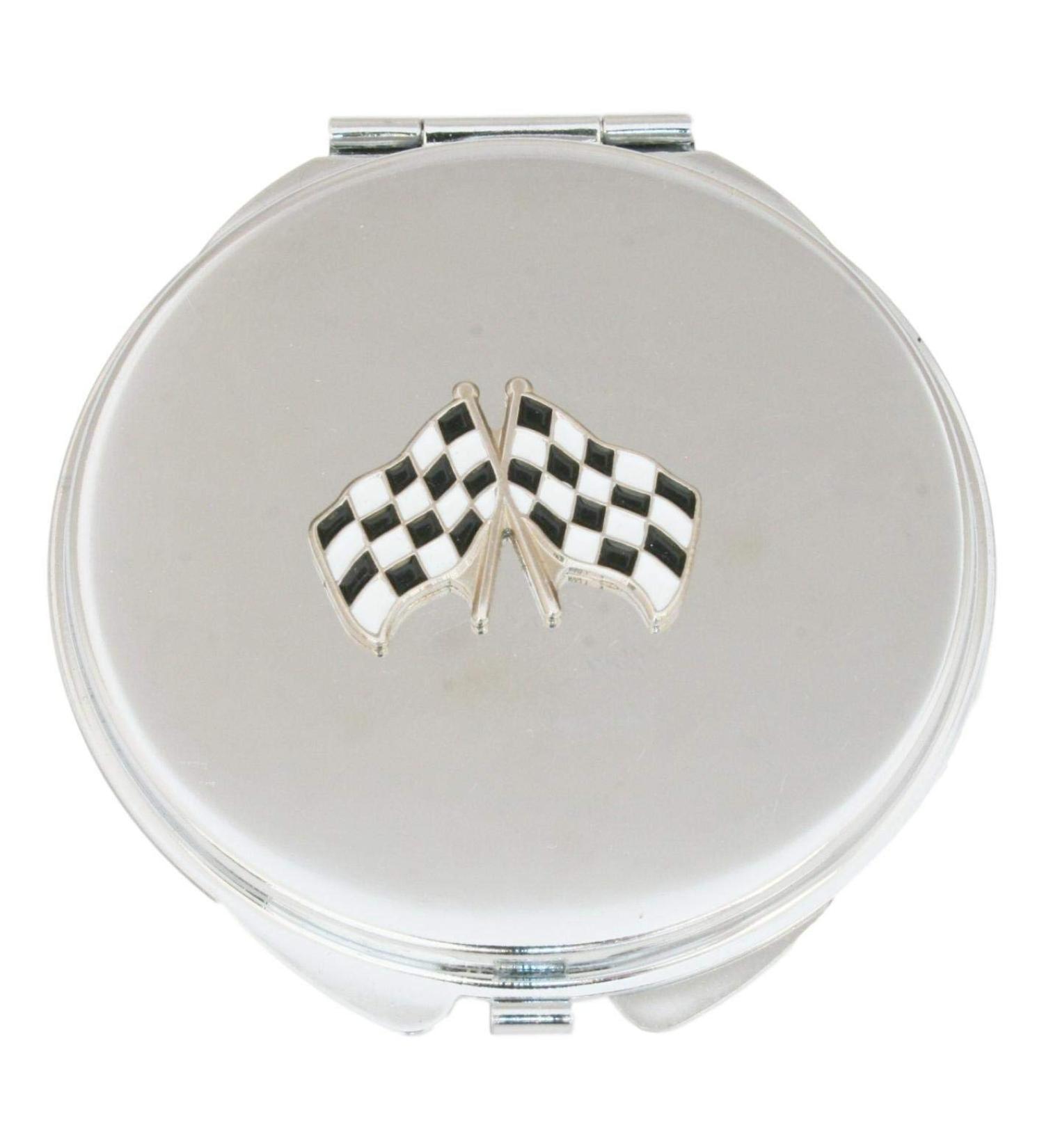 Chequered Flags Compact Mirror Handbag Gift With Free Engraving 550 - Buy Online on GoSupps.com