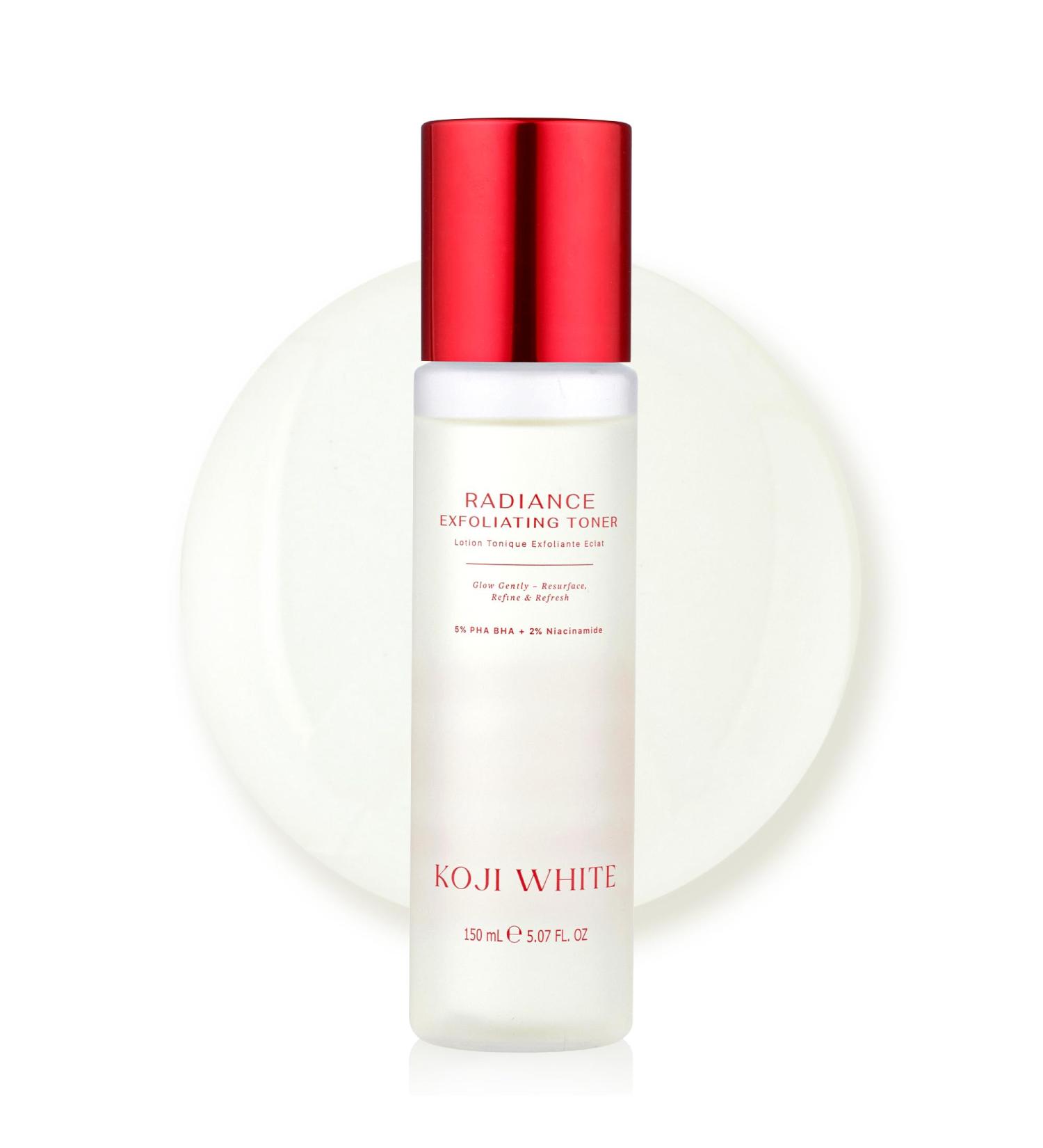 Koji White Exfoliating Toner for Face, 5% PHA BHA Toner | 2% Niacinamide, Kojic Acid & Hyaluronic Acid | Hydrating & Soothing Facial Toner | Unscented for Sensitive Skin, Vegan Skincare, 5.07 Fl Oz - Buy Online on GoSupps.com