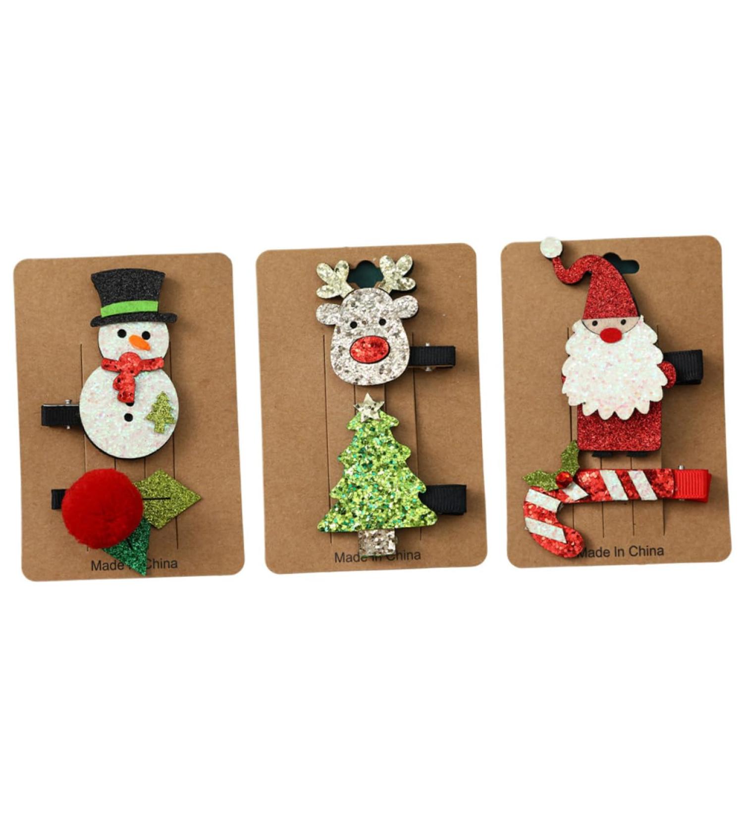 FRCOLOR 3 Set Christmas hair clips girl barrettes christmas barrettes antler hair clip christmas bobby pins xmas hair accessories santa hair clips kids hairpin plastic child small - Buy Online on GoSupps.com