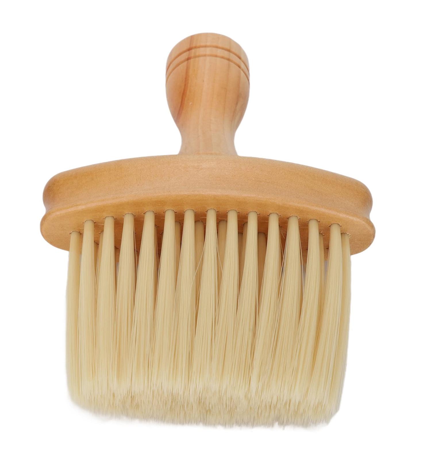 Hair Cutting Duster Barber Brush Neck Duster Nylon Bristles Simple Style Neck Duster with Wooden Handle Barber Brush for Hair Cutting - Buy Online on GoSupps.com
