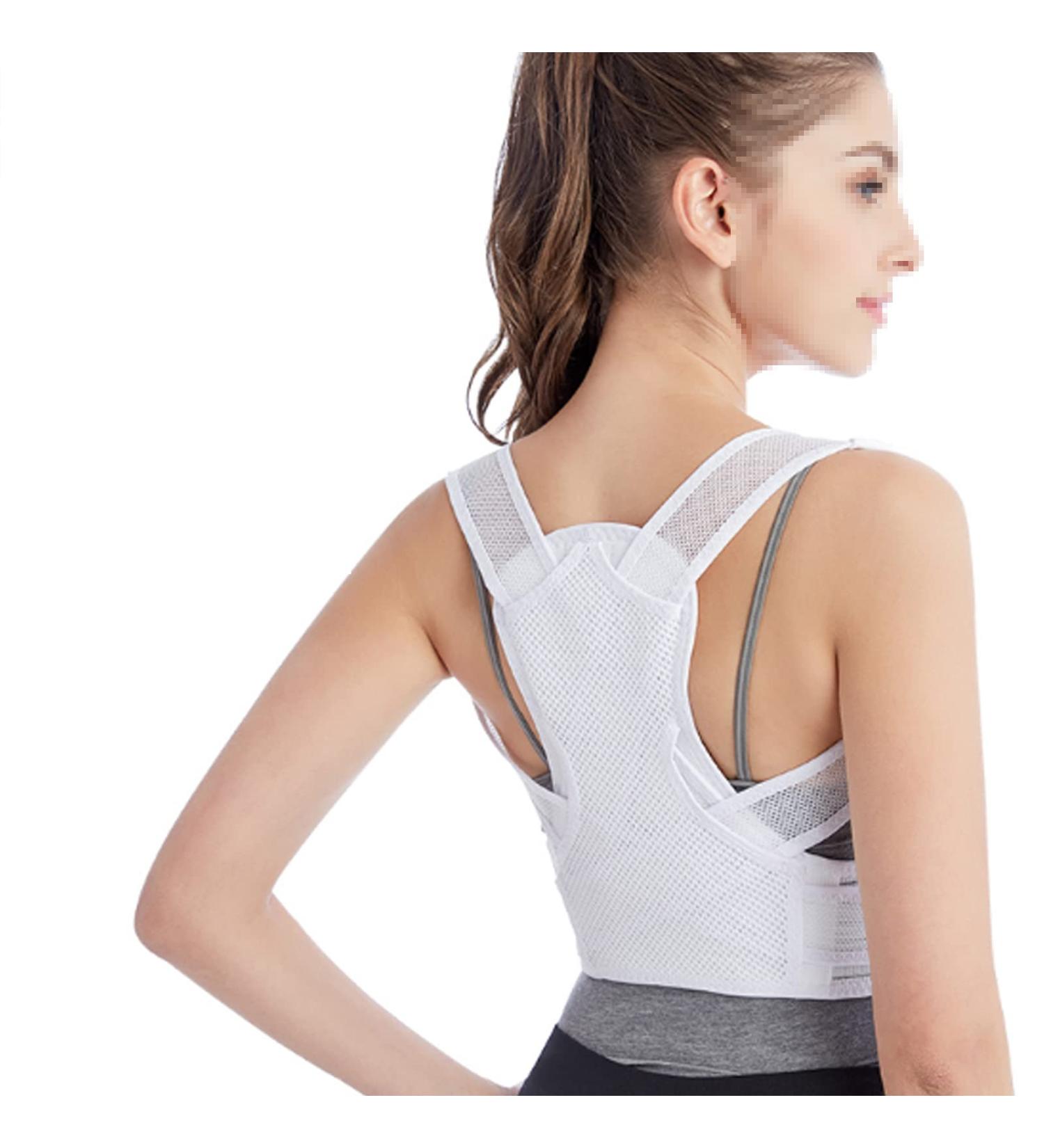 Adjustable Upper Back Brace Soft Breathable Ultra-Light Ergonomics for Clavicle Support and Providing Pain Relief from Neck Shoulder Upper Back Black XS - Buy Online on GoSupps.com