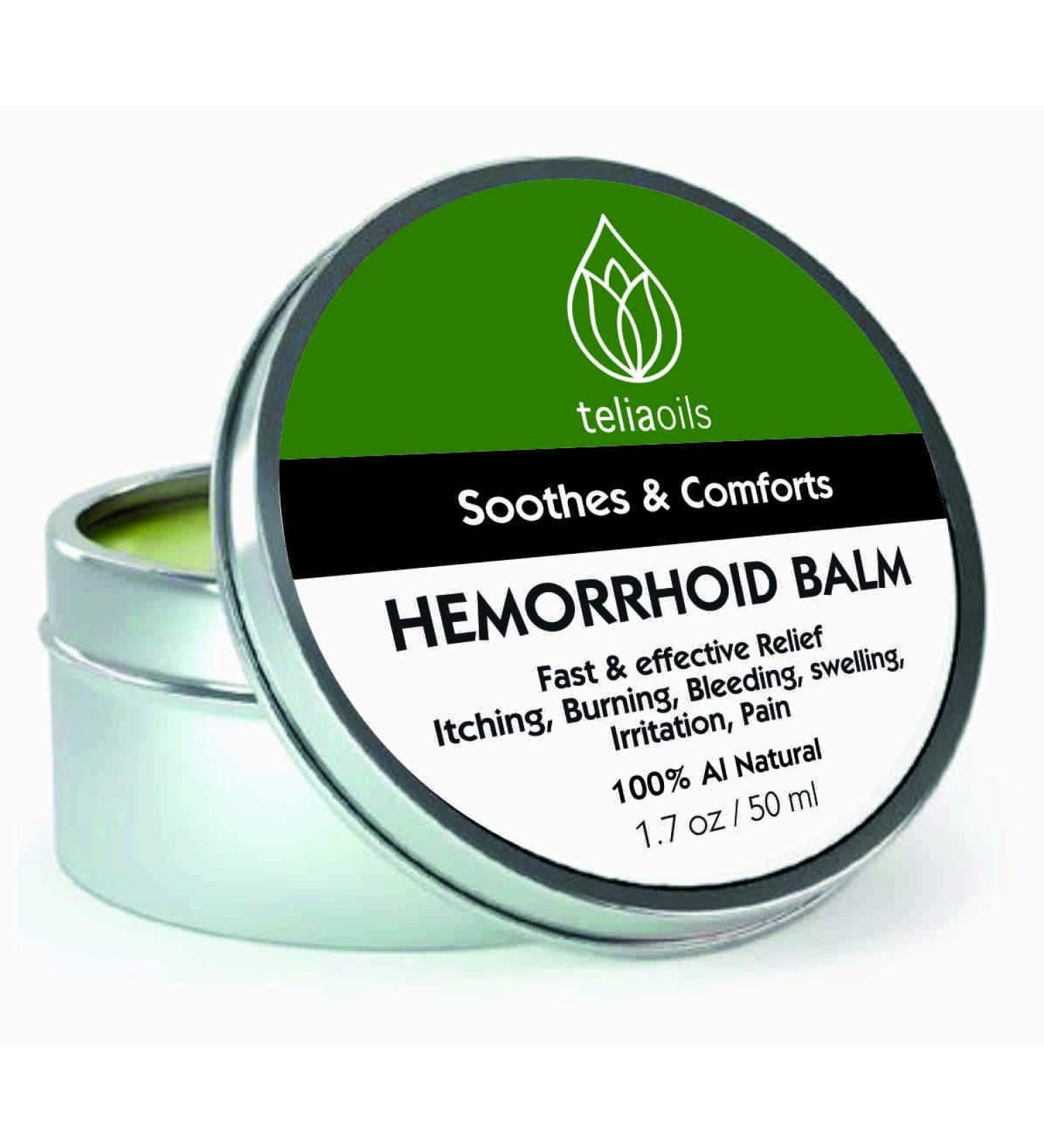 Teliaoils Hemorrhoids Cream Herbal Balm for Internal & External Hemorrhoid