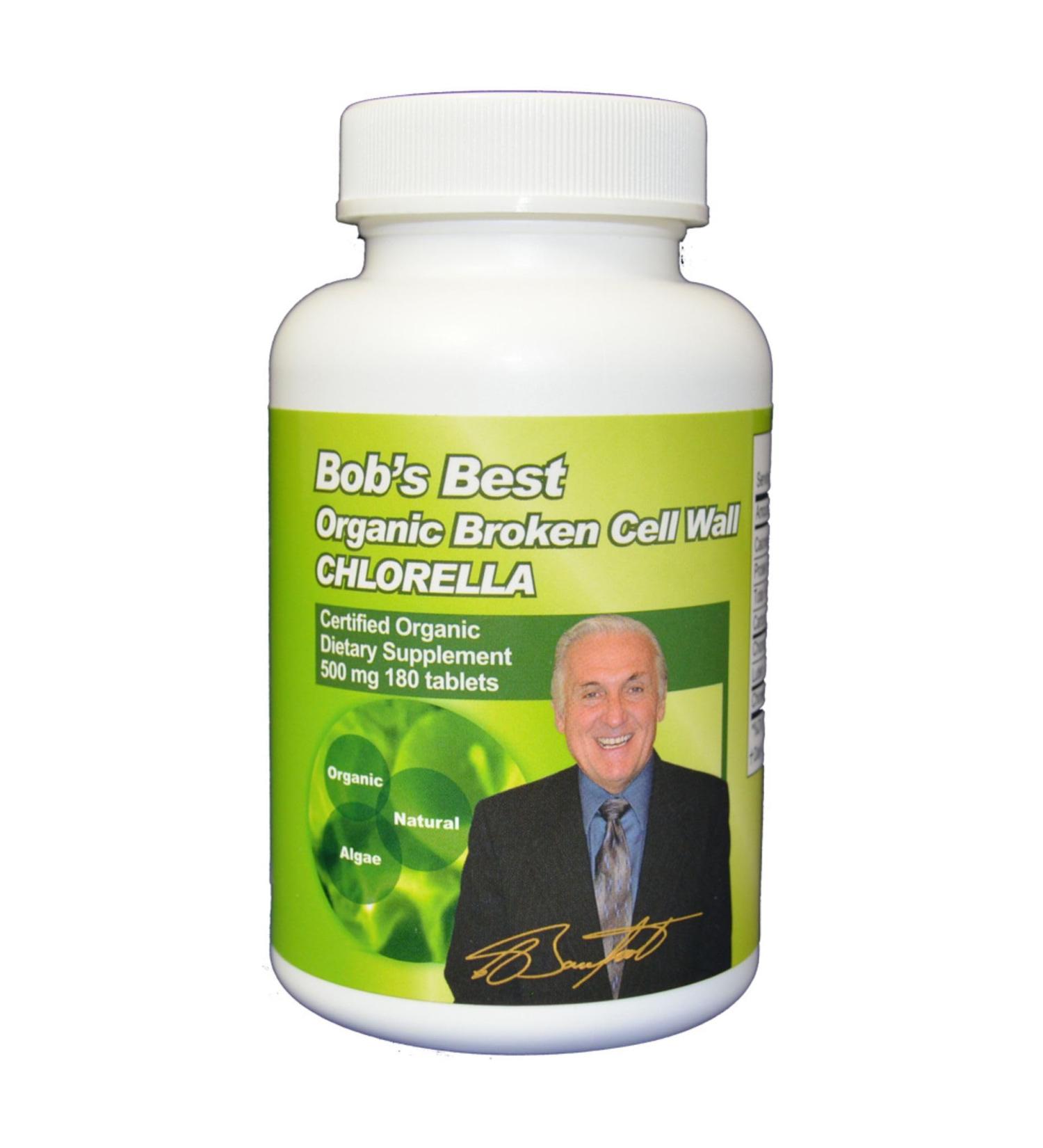Bob's Best Organic Broken Cell Wall Chlorella (500mg 180 Tablets) - Buy Online on GoSupps.com