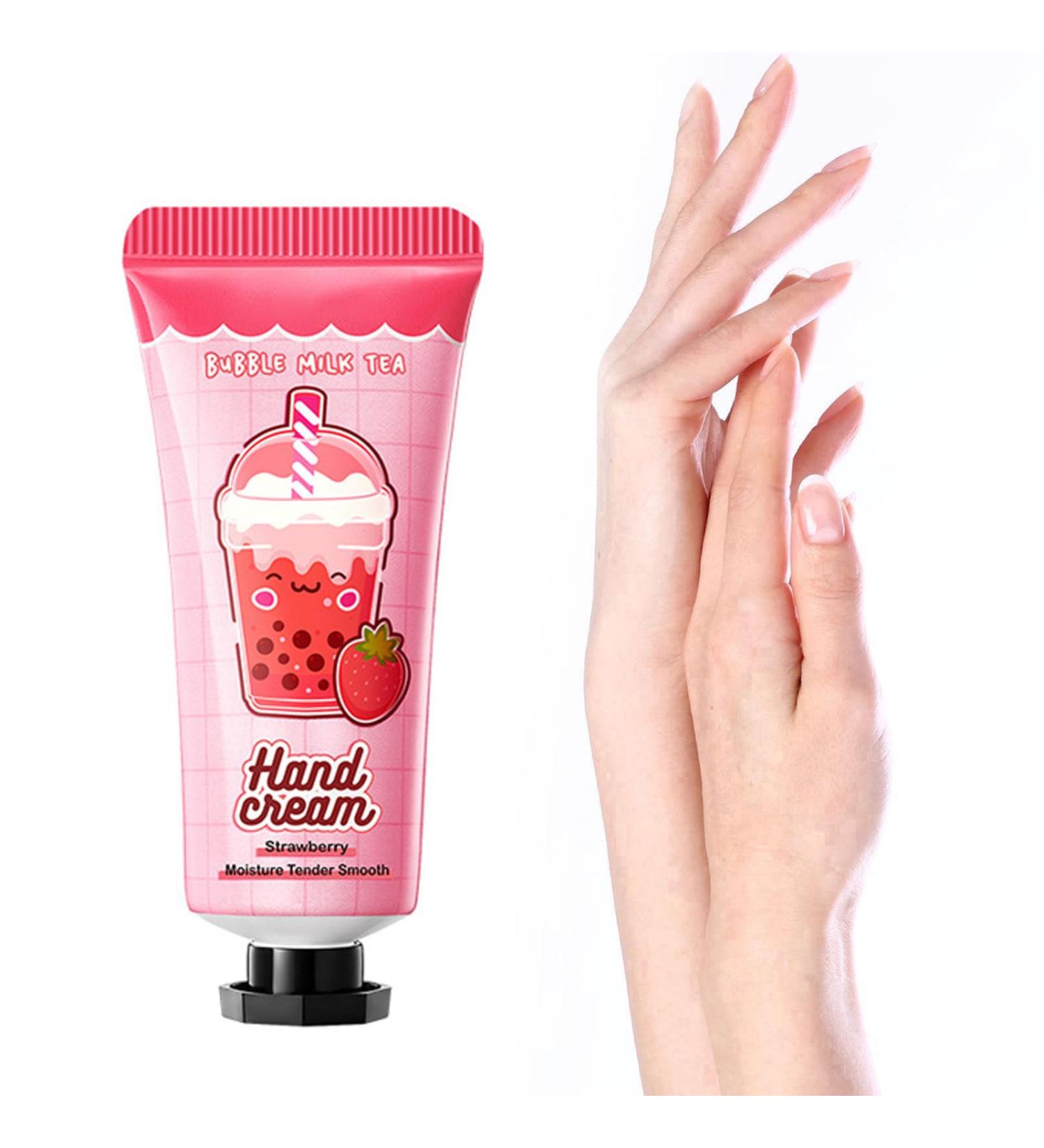 Mini Hand Creams Hand Cream Moisturizing Cream Repairing Hand Cream Hand Cream Gift Idea Valentine's Day Birthday Gift for Women Men (Strawberry) - Buy Online on GoSupps.com