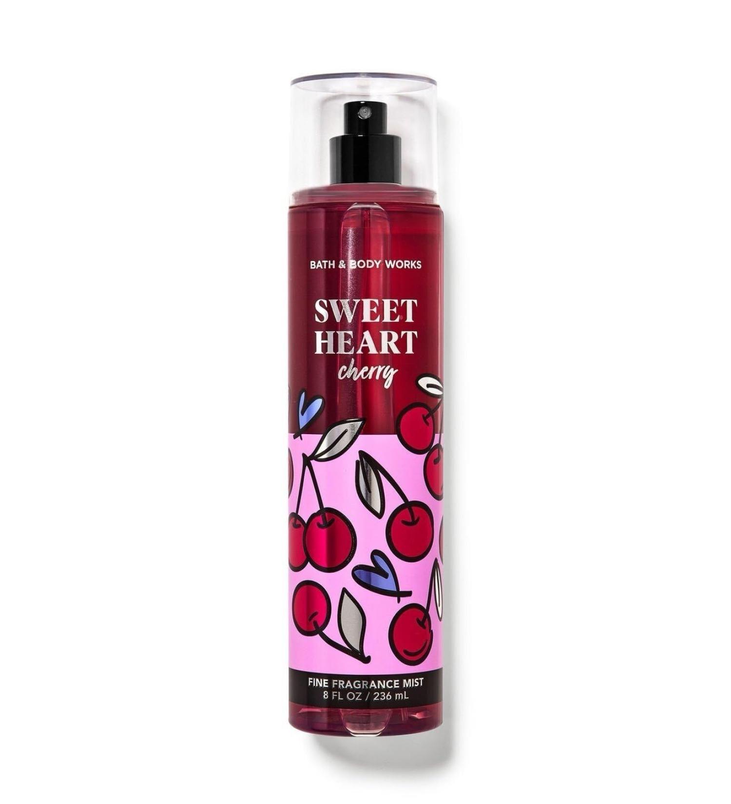 Bath and Body Sweet Heart Cherry Fine Fragrance Body Spray Mist 8 Fl Oz