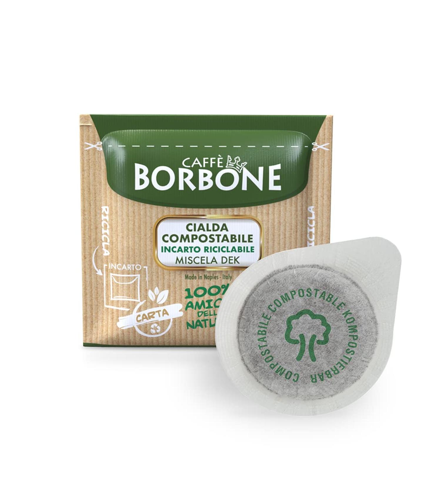 Caff Borbone Decaffeinated Compostable Coffee Pods - 150 ESE System Compatible - Eco-Friendly & Flavorful - 1.08 kg Pack - Buy Online on GoSupps.com