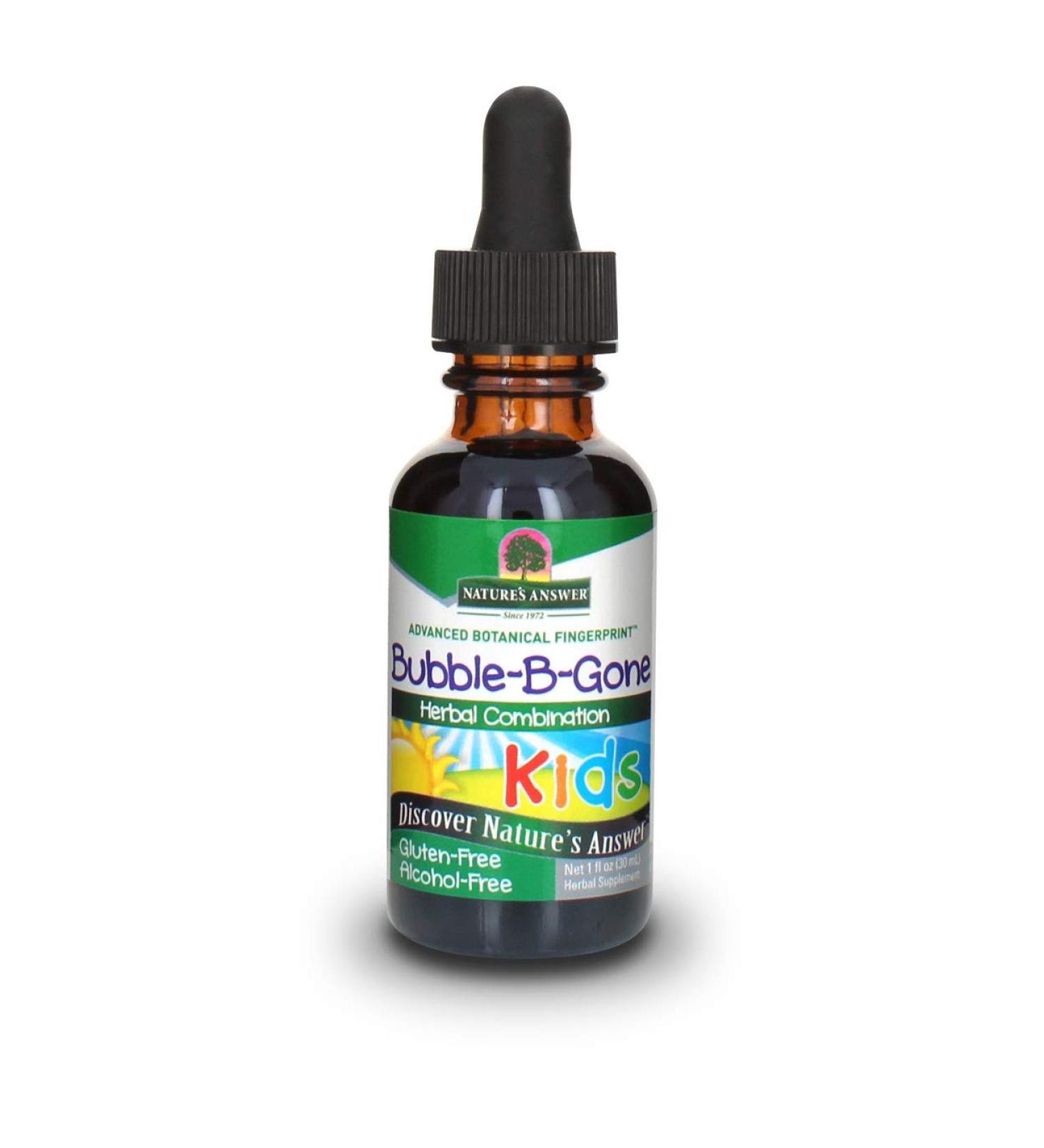 Nature's Answer Kid-Bubble-B-Gone 1oz - Alcohol-Free Colic & Gas Relief for Infants & Children - Buy Online on GoSupps.com