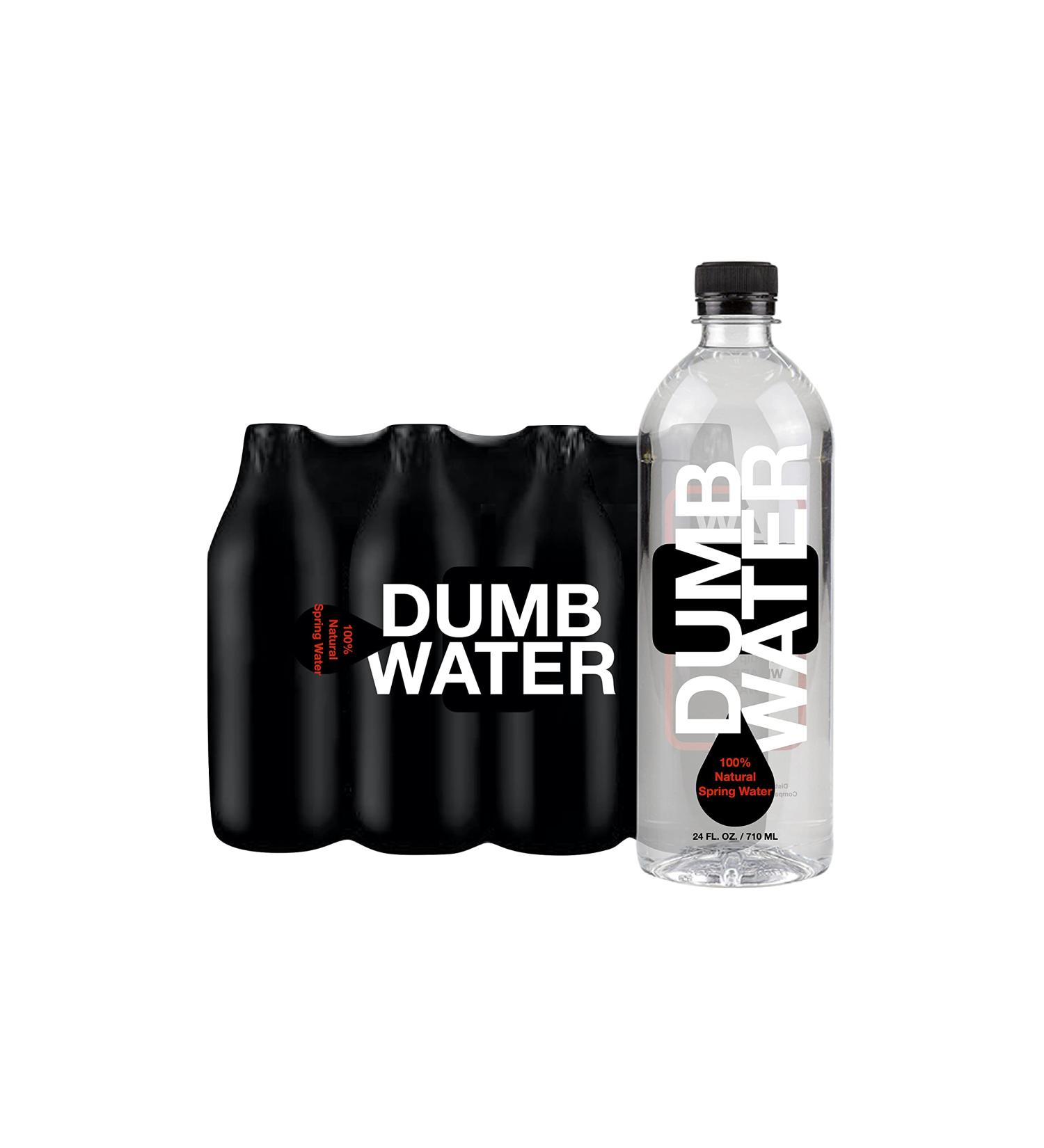 Dumb Water 6 Pack 100% Natural Spring Water | BPA Free | 6/24 Fl. Oz. Bottles - Buy Online on GoSupps.com