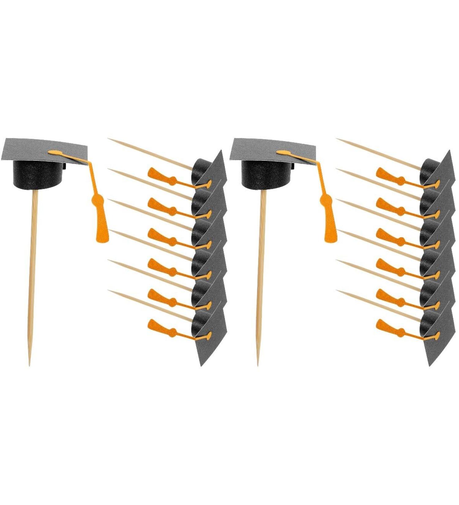 ABOOFAN 14pcs Graduation Cake Toppers Mini Graduation Caps Cupcake Picks for Class of 2024 Graduation Party Decorations - Buy Online on GoSupps.com