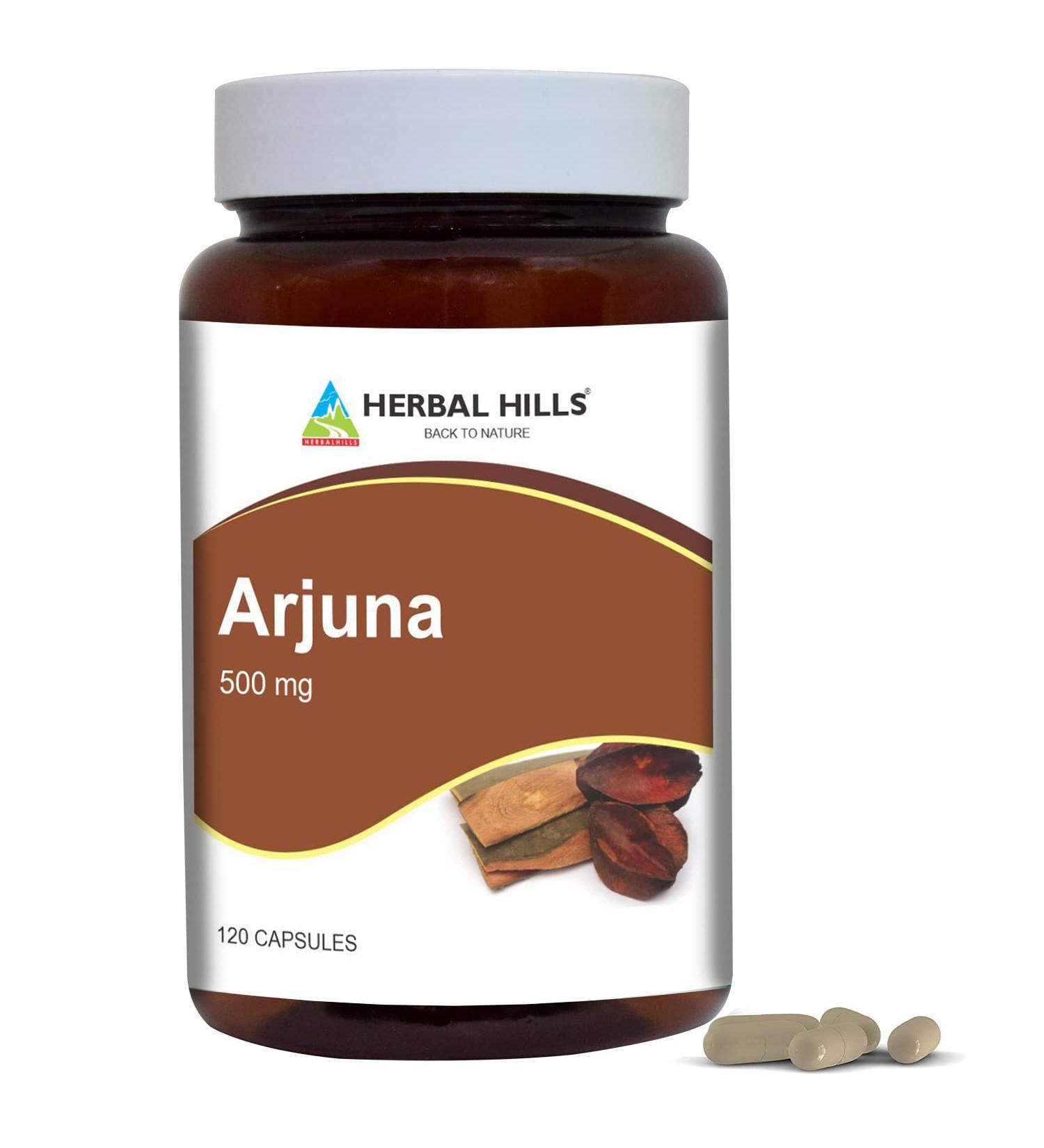 Buy HERBAL HILLS Arjuna Capsules (500 mg) - 120 Count | Standardized Extract for Wellness & Health Supplements - Buy Online on GoSupps.com