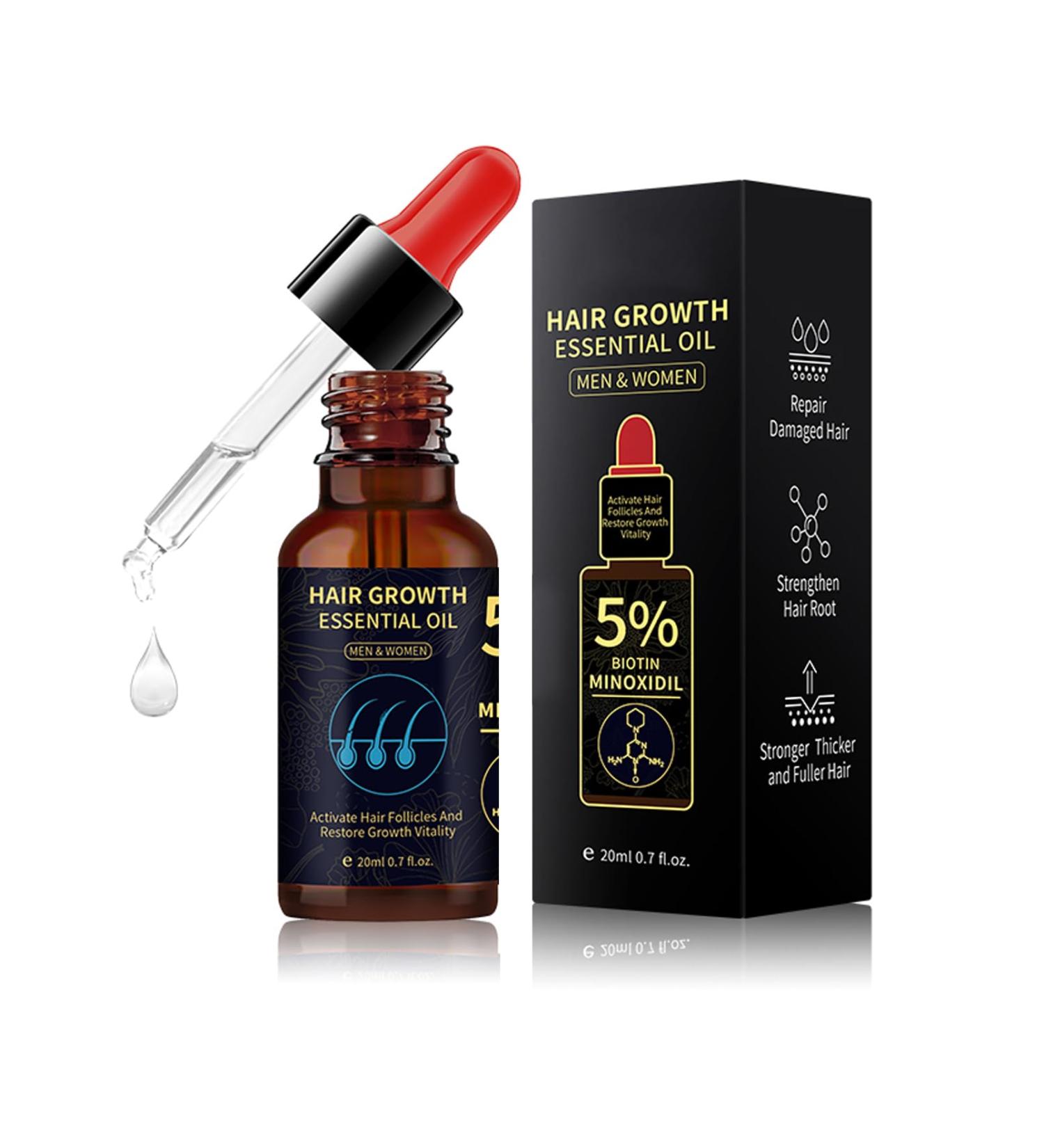 Nourishing Hair Growth Oil Serum for All Hair Types - Stimulates Scalp, Thickens and Promotes Density - 1pcs - Buy Online on GoSupps.com